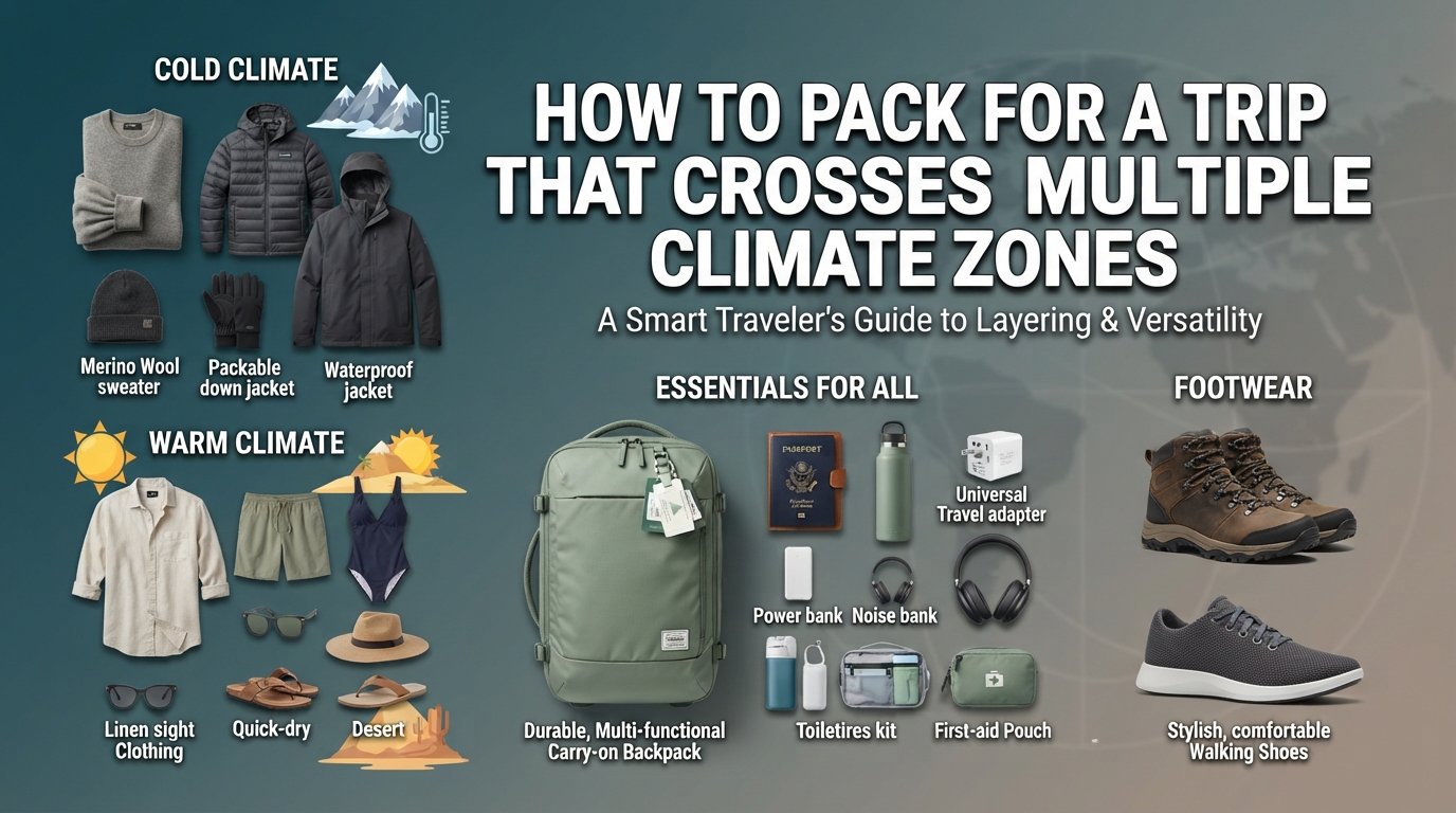 How to Pack for a Trip That Crosses Multiple Climate Zones