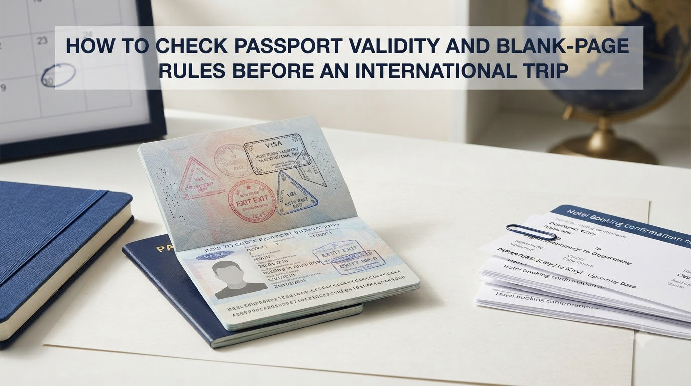 How to Check Passport Validity and Blank-Page Rules Before an International Trip