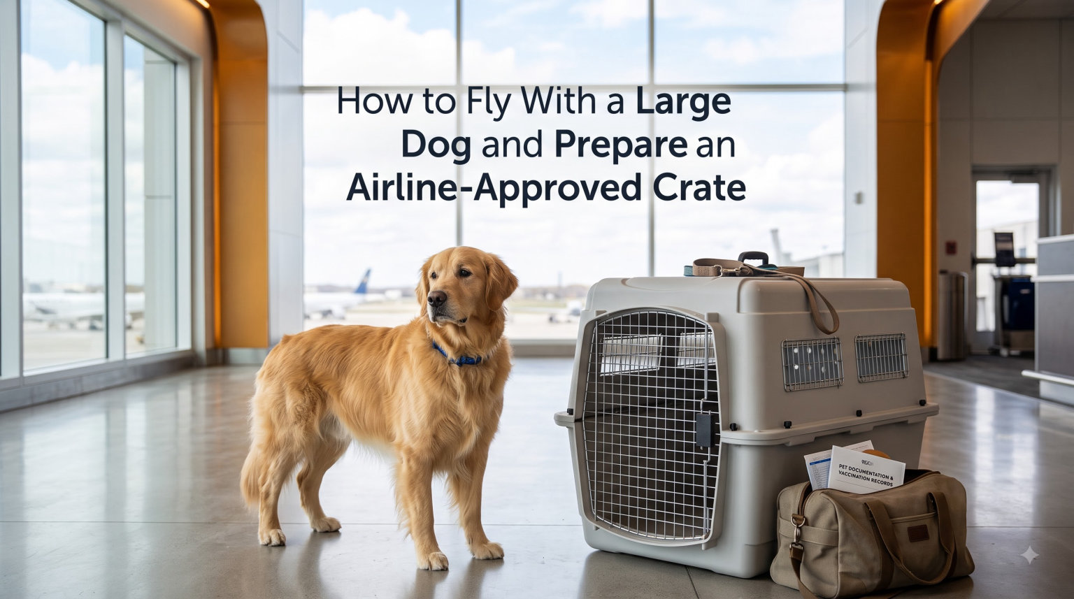 How to Fly With a Large Dog and Prepare an Airline-Approved Crate