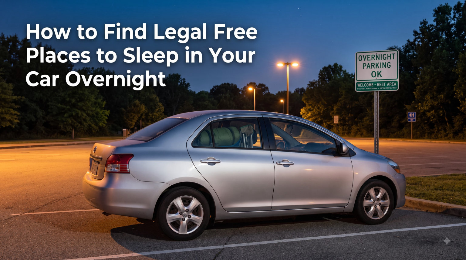 How to Find Legal Free Places to Sleep in Your Car Overnight