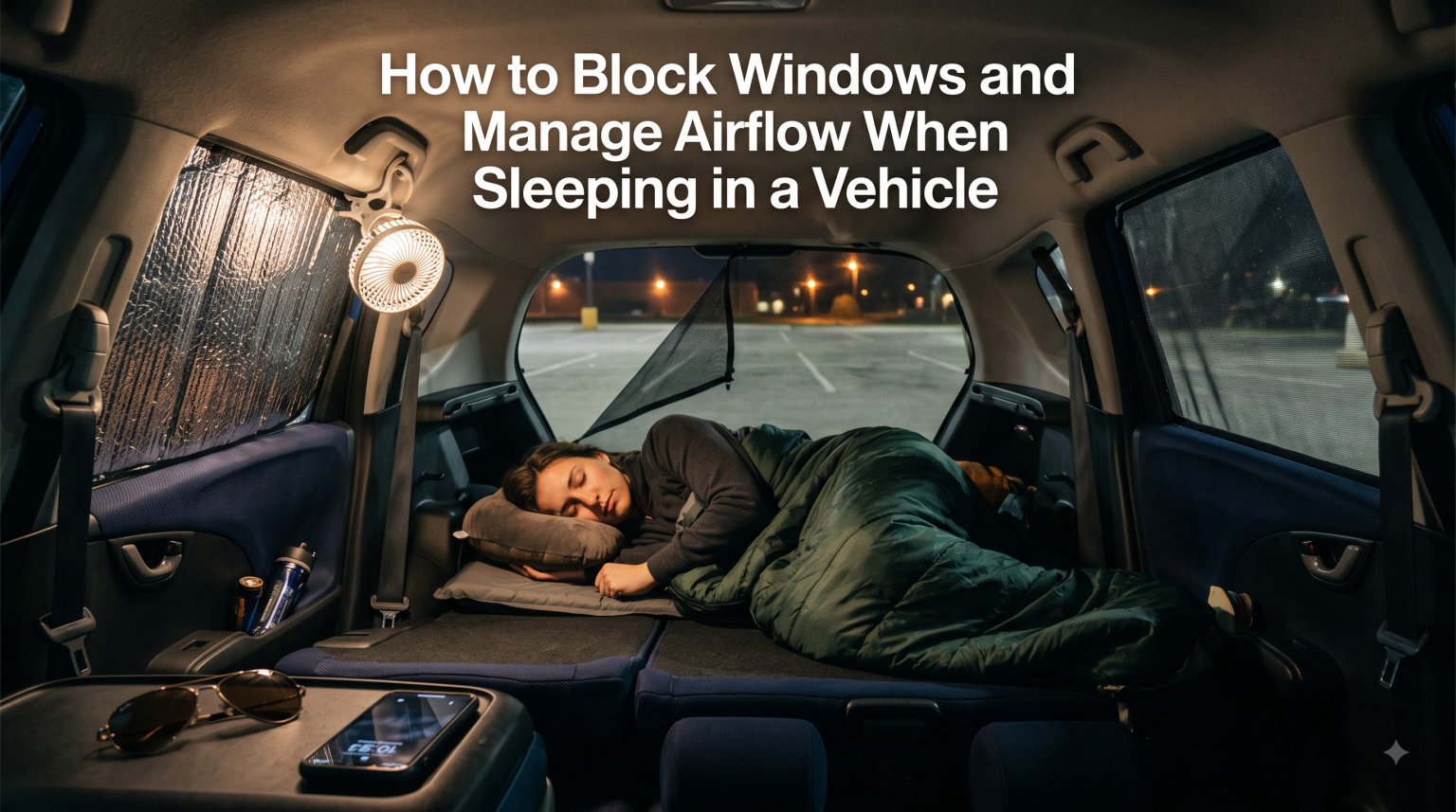 How to Block Windows and Manage Airflow When Sleeping in a Vehicle