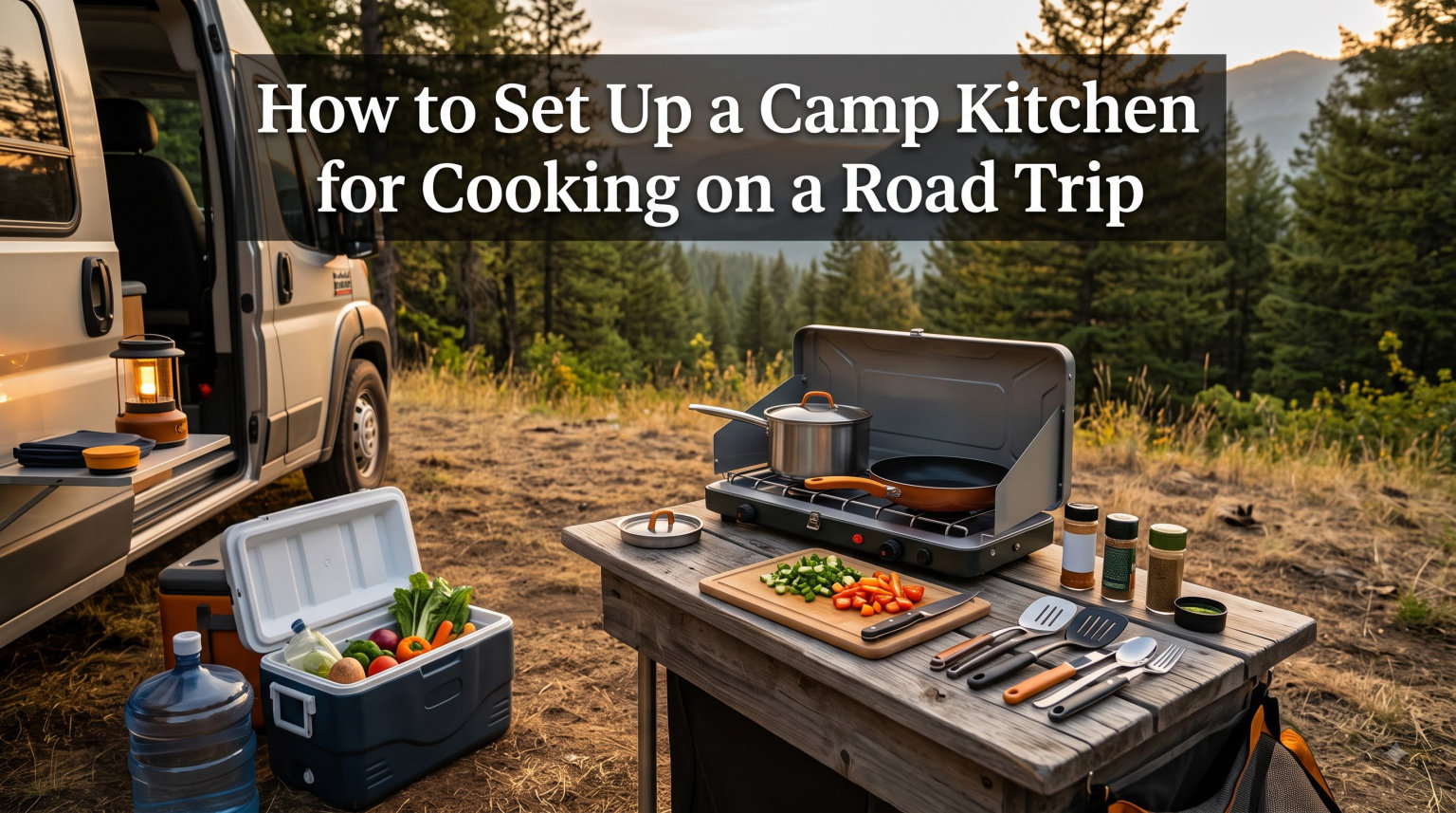 How to Set Up a Camp Kitchen for Cooking on a Road Trip