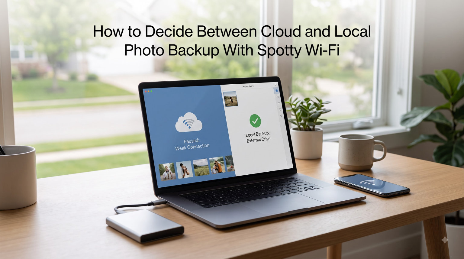 How to Decide Between Cloud and Local Photo Backup With Spotty Wi-Fi