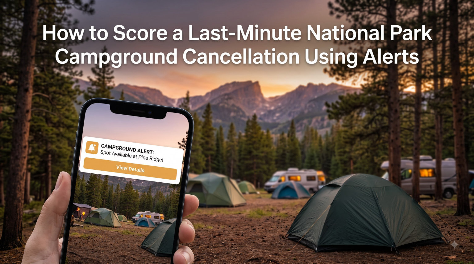 How to Score a Last-Minute National Park Campground Cancellation Using Alerts