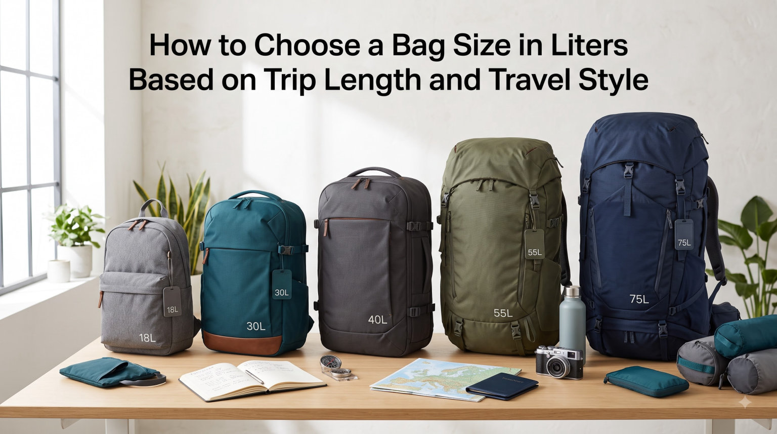 How to Choose a Bag Size in Liters Based on Trip Length and Travel Style