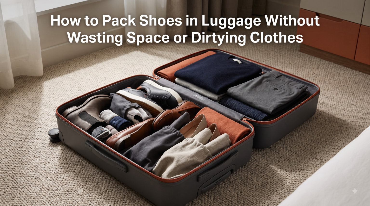 How to Pack Shoes in Luggage Without Wasting Space or Dirtying Clothes