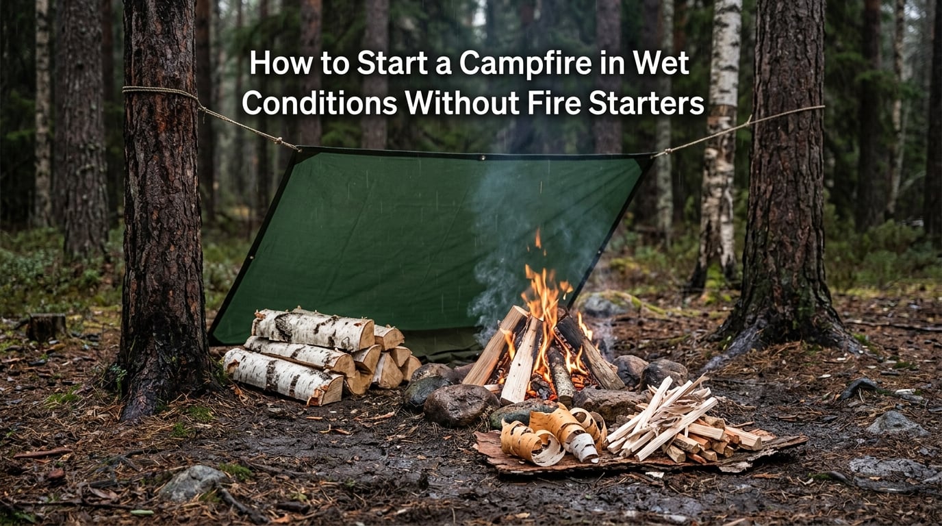How to Start a Campfire in Wet Conditions Without Fire Starters