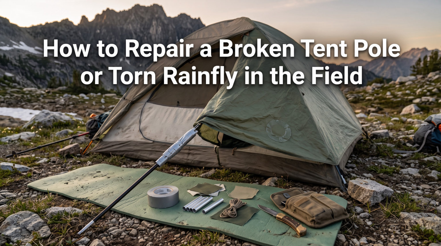 How to Repair a Broken Tent Pole or Torn Rainfly in the Field