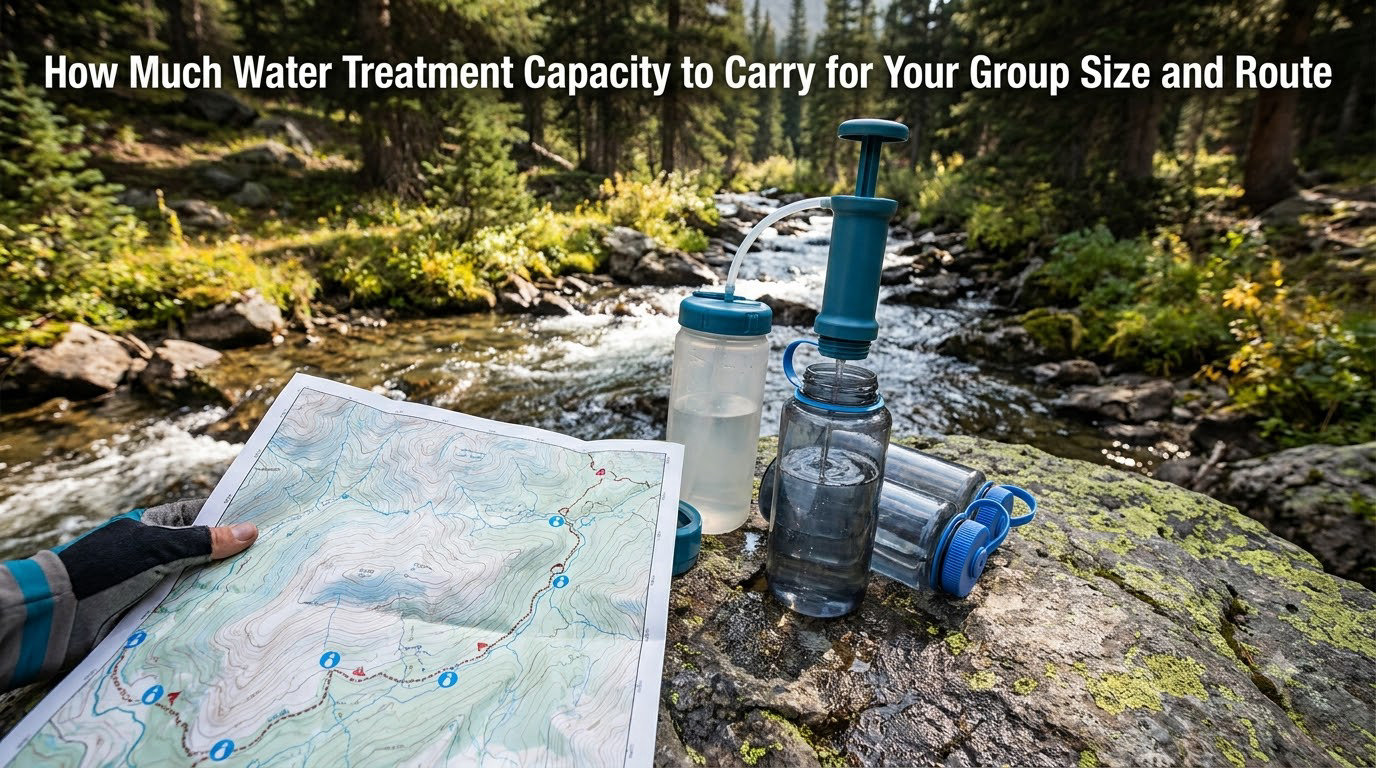 How Much Water Treatment Capacity to Carry for Your Group Size and Route