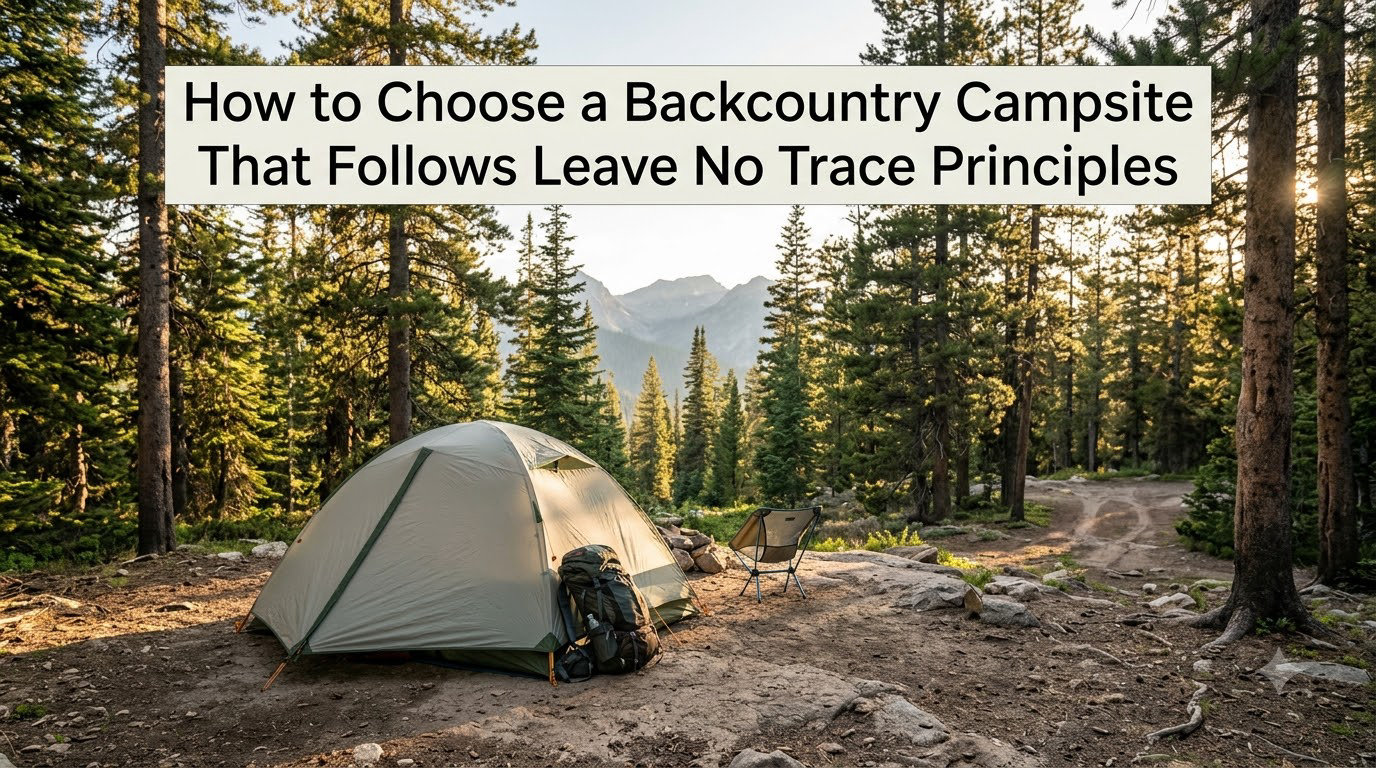 How to Choose a Backcountry Campsite That Follows Leave No Trace Principles