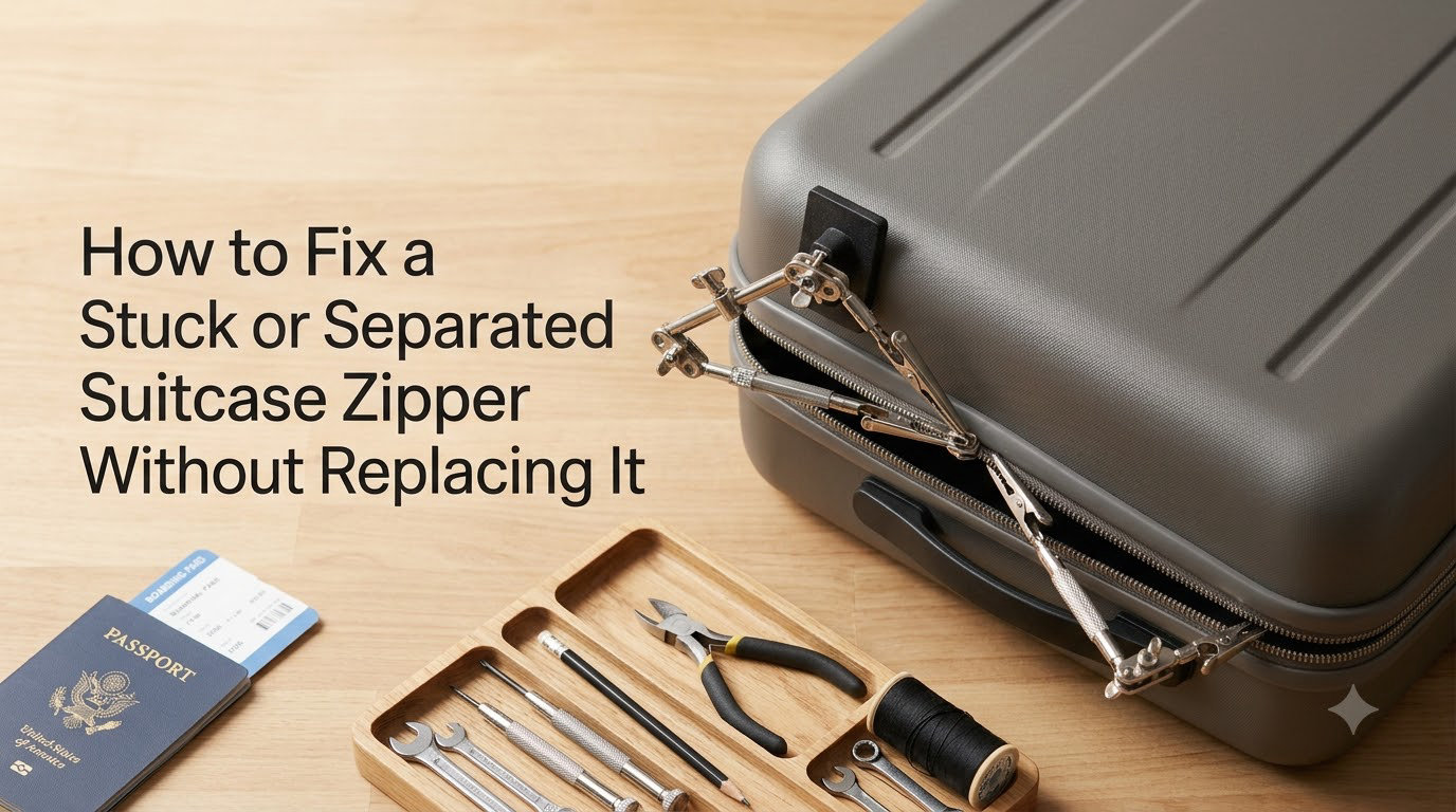 How to Fix a Stuck or Separated Suitcase Zipper Without Replacing It