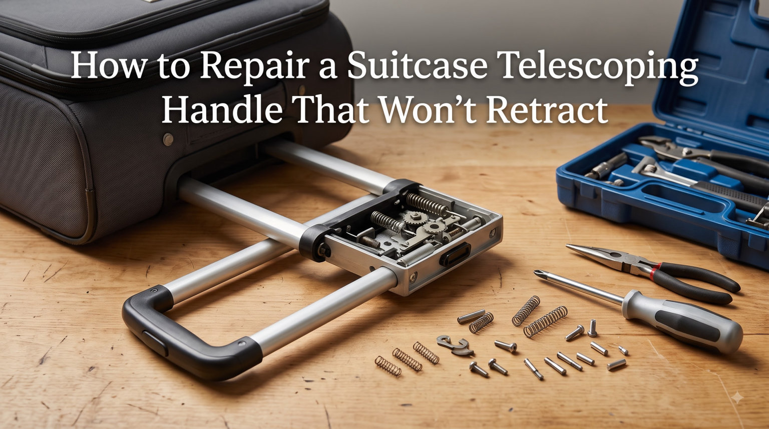 How to Repair a Suitcase Telescoping Handle That Won't Retract