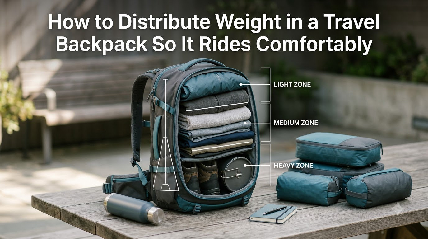 How to Distribute Weight in a Travel Backpack So It Rides Comfortably