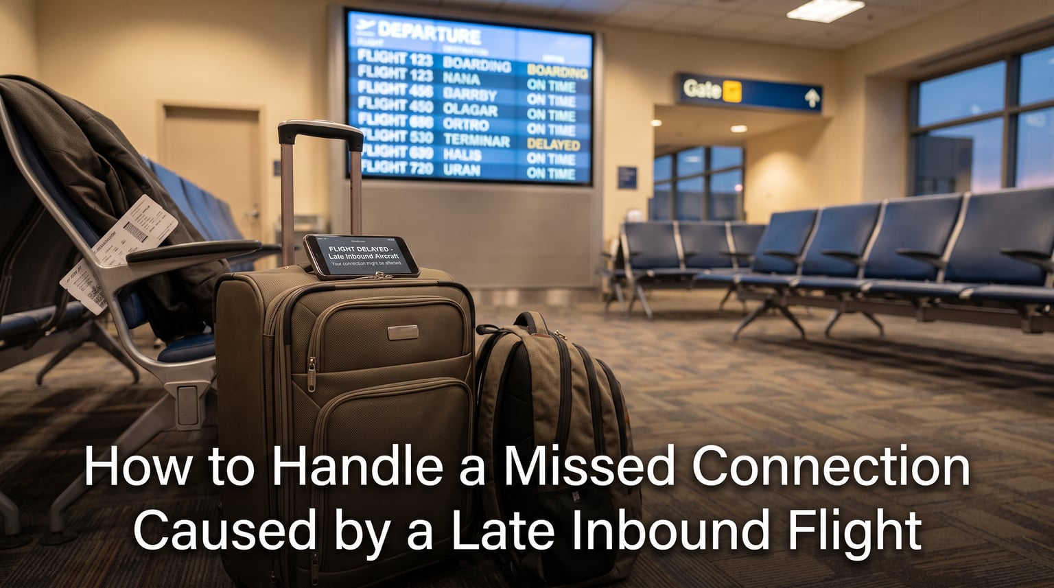 How to Handle a Missed Connection Caused by a Late Inbound Flight