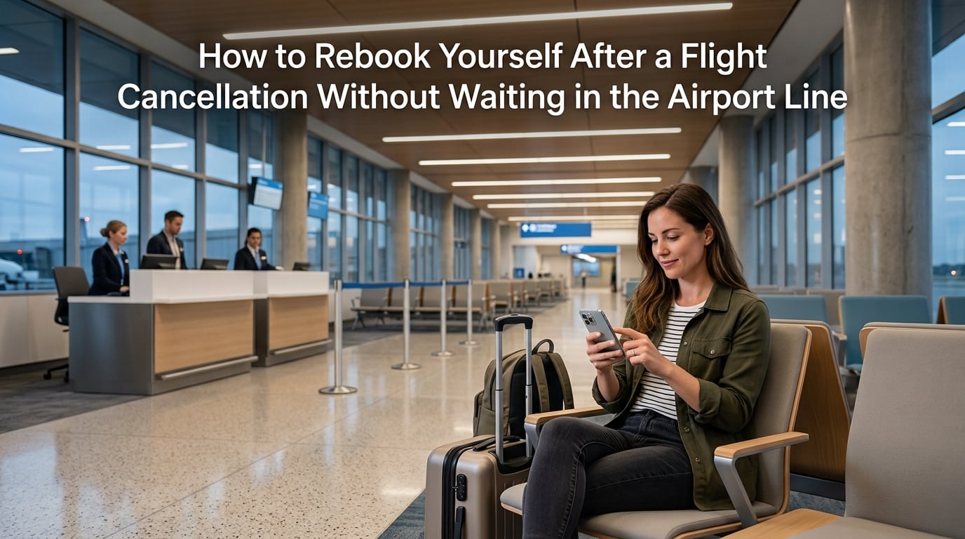 How to Rebook Yourself After a Flight Cancellation Without Waiting in the Airport Line