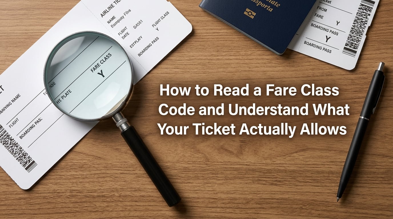 How to Read a Fare Class Code and Understand What Your Ticket Actually Allows