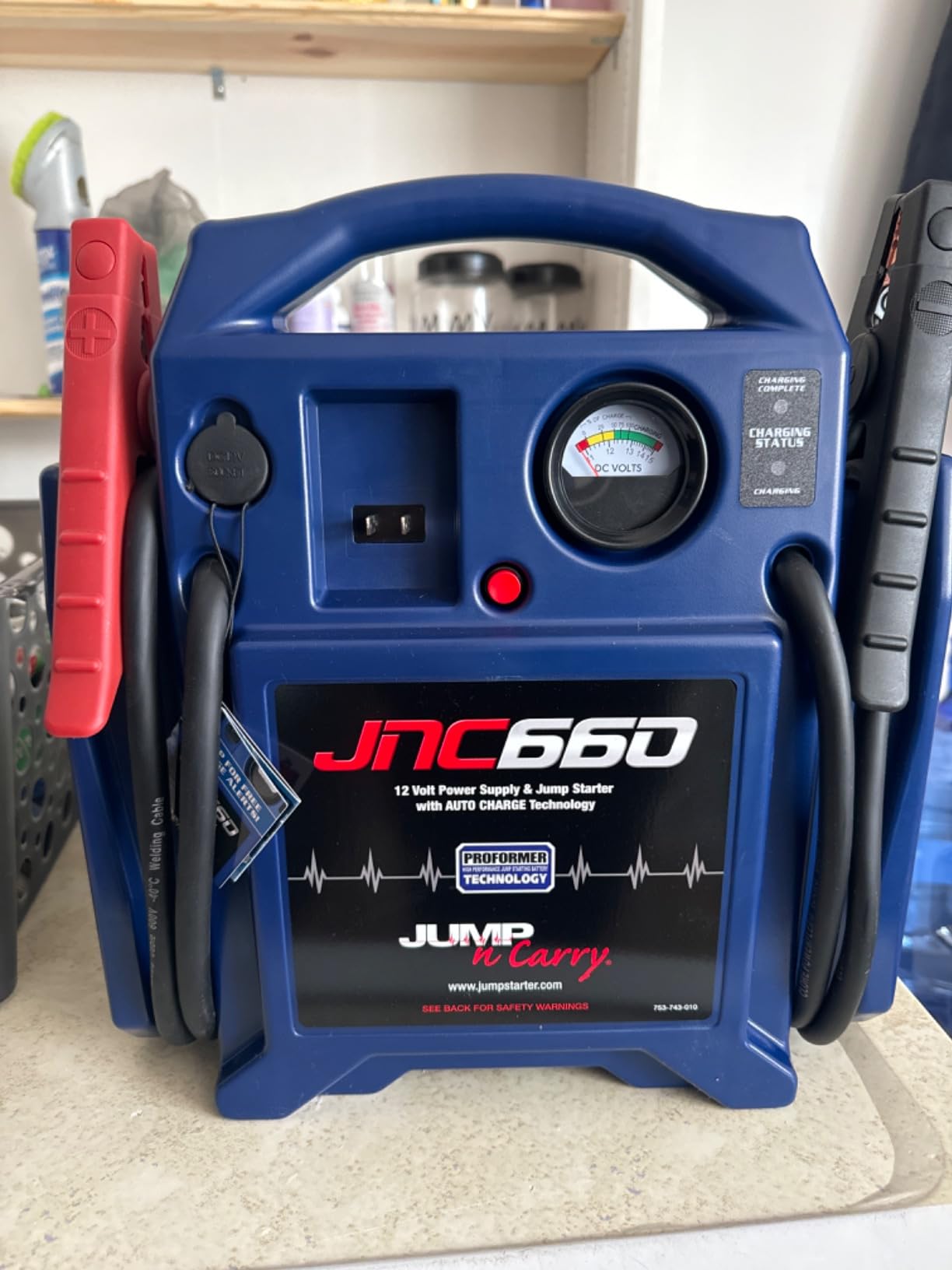 Clore Automotive Jump-N-Carry JNC660 1700 Peak Amp 12 Volt Jump Starter , Blue customer photo 1