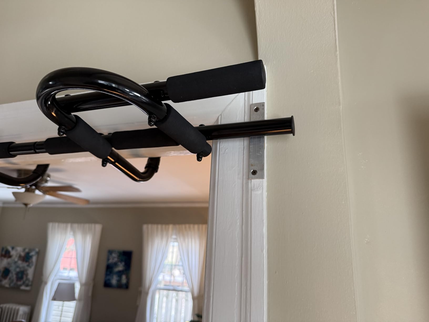 ProsourceFit Foldable Pull Up Bar/Doorway Trainer for Multi Use Fitness & Home Gym Exercise customer photo 1