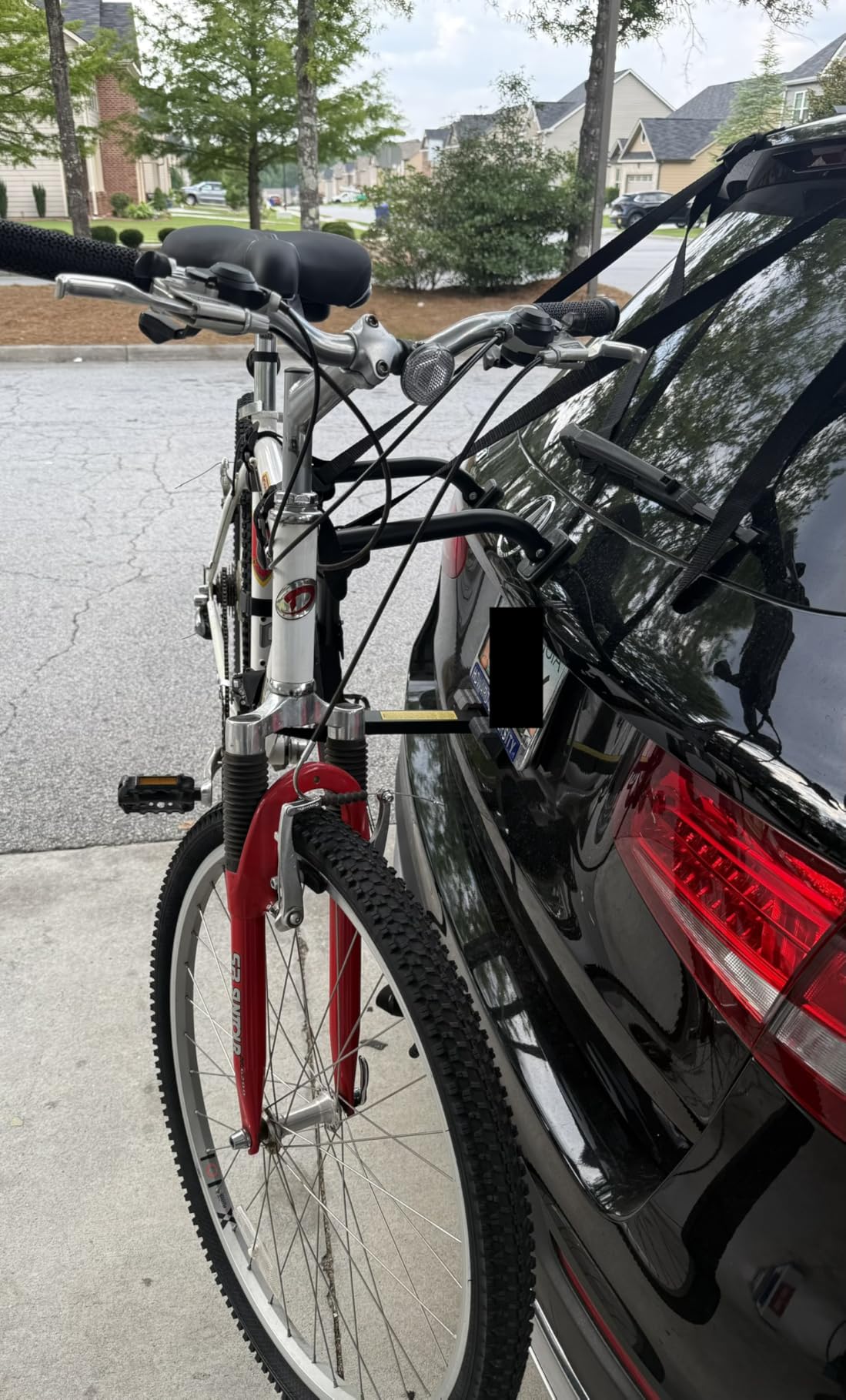 Allen Sports Ultra Compact Folding 1-Bike Trunk Mount Rack, Model MT1-B, Gray powder coated customer photo 2