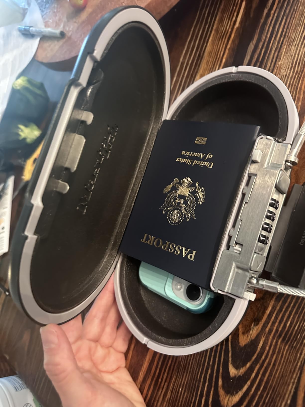 Master Lock Small Travel Safe with Cable, Gray Combination Lock Box, 5900D customer photo 2
