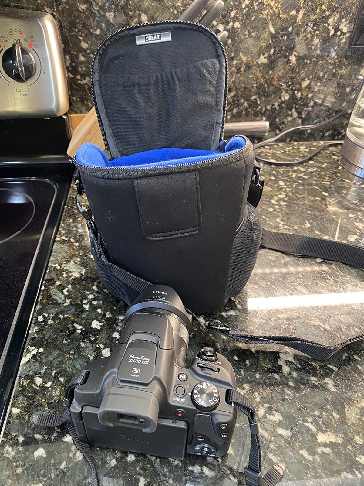 USA Gear DSLR Camera Case for Men and Women with Top Loading Accessibility, Adjustable Shoulder, Small Camera Sling Bag, Travel Padded Handle - Camera Holster Bag for Nikon, Canon, Panasonic (Black) customer photo 1
