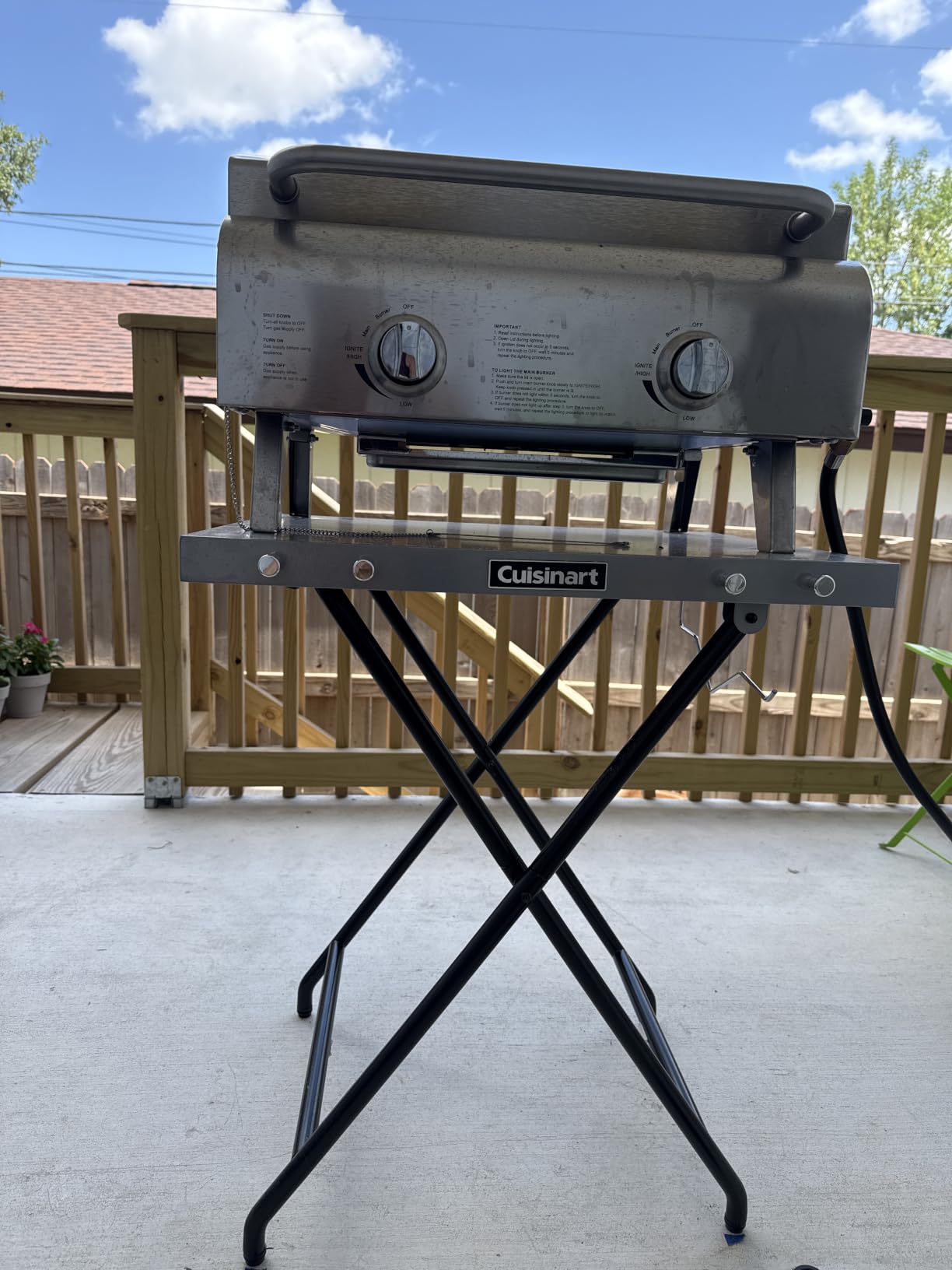Cuisinart Outdoor Gas Grill, 20,000 BTU, Portable, 2-Burner customer photo 2