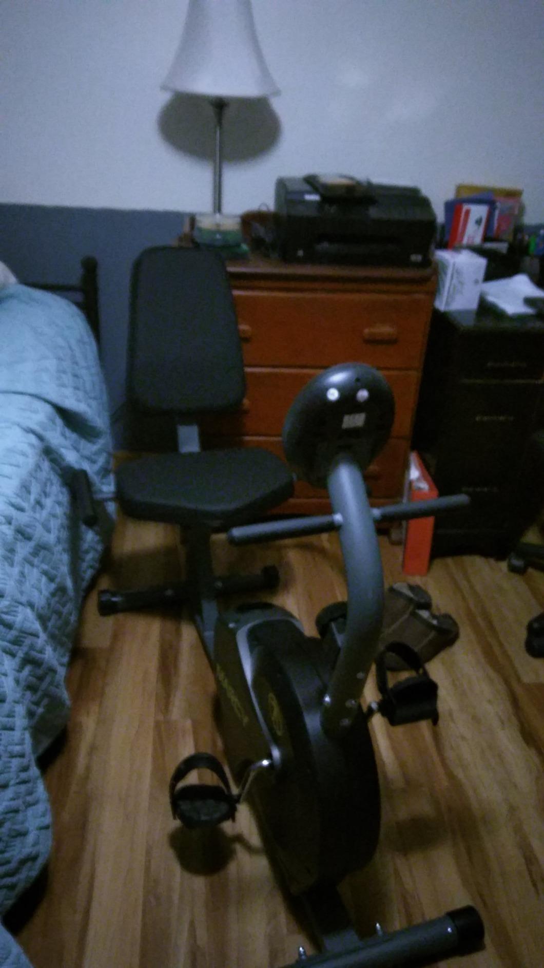 Marcy Magnetic Recumbent Bike with Adjustable Resistance and Transport Wheels NS-716R customer photo 2