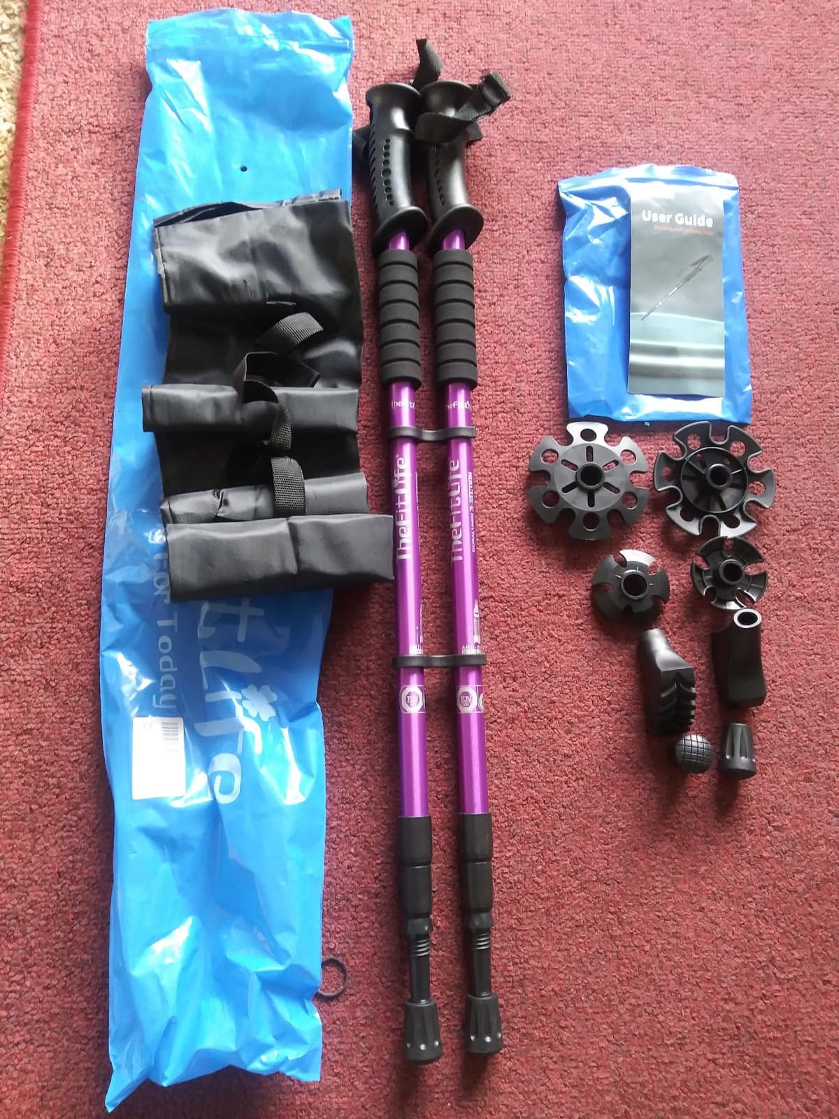 Telescopic Trekking Poles for Hiking, Anti-Shock Nordic Walking Sticks customer photo 1