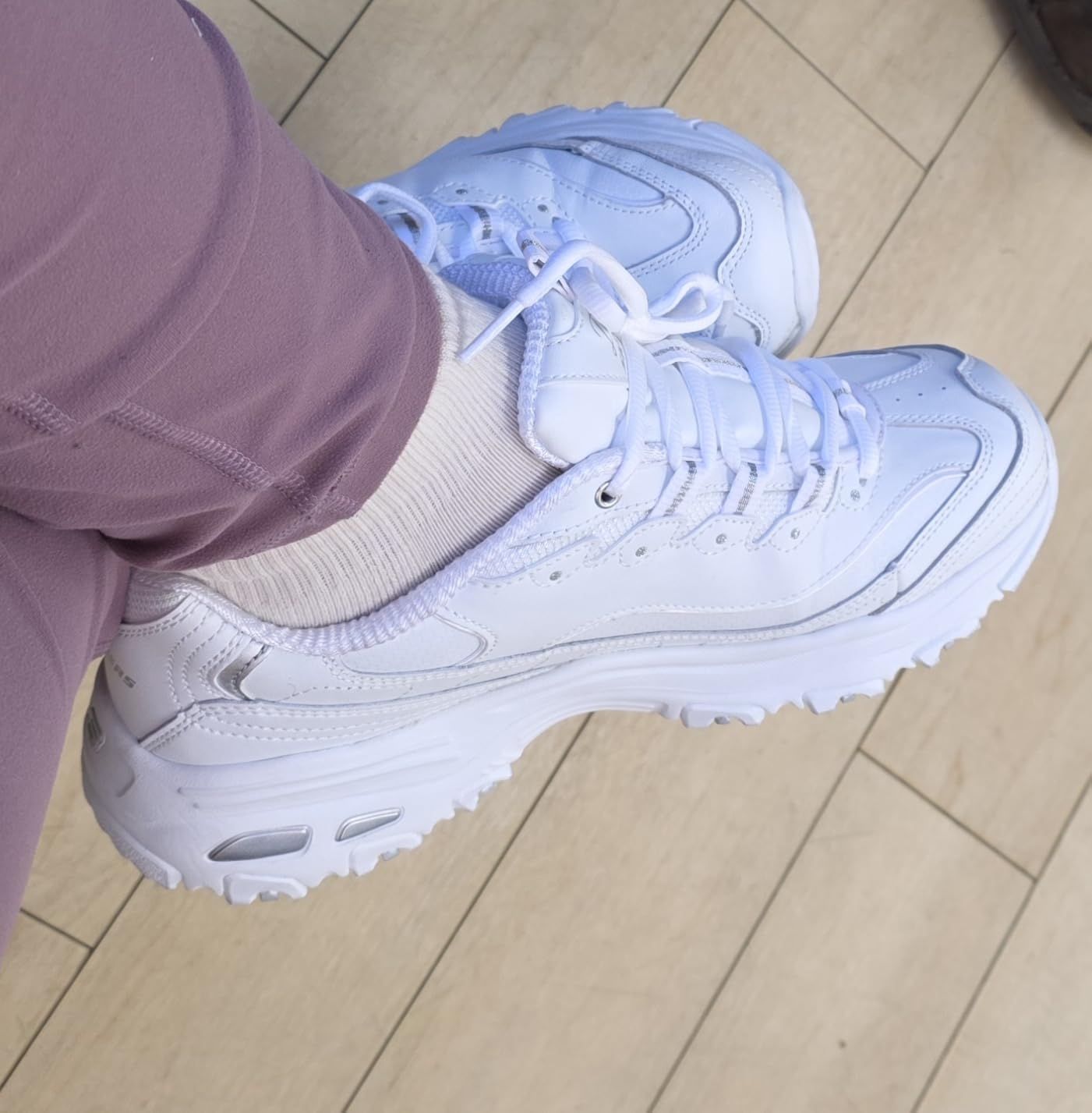 Skechers Sport Women's D'Lites Fresh Start Memory Foam Lace-up Sneaker Fashion customer photo 1