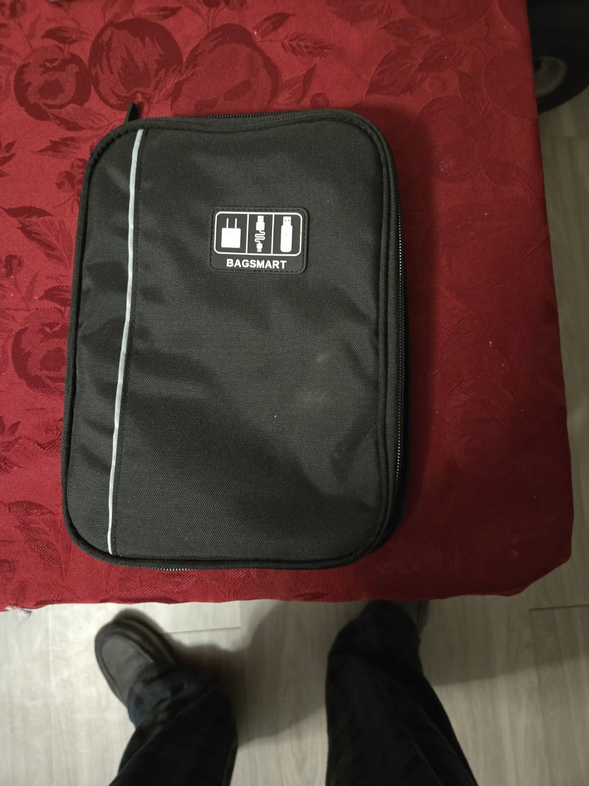 BAGSMART Large Electronic Organizer Travel Case for Tech Accessories, Black customer photo 2