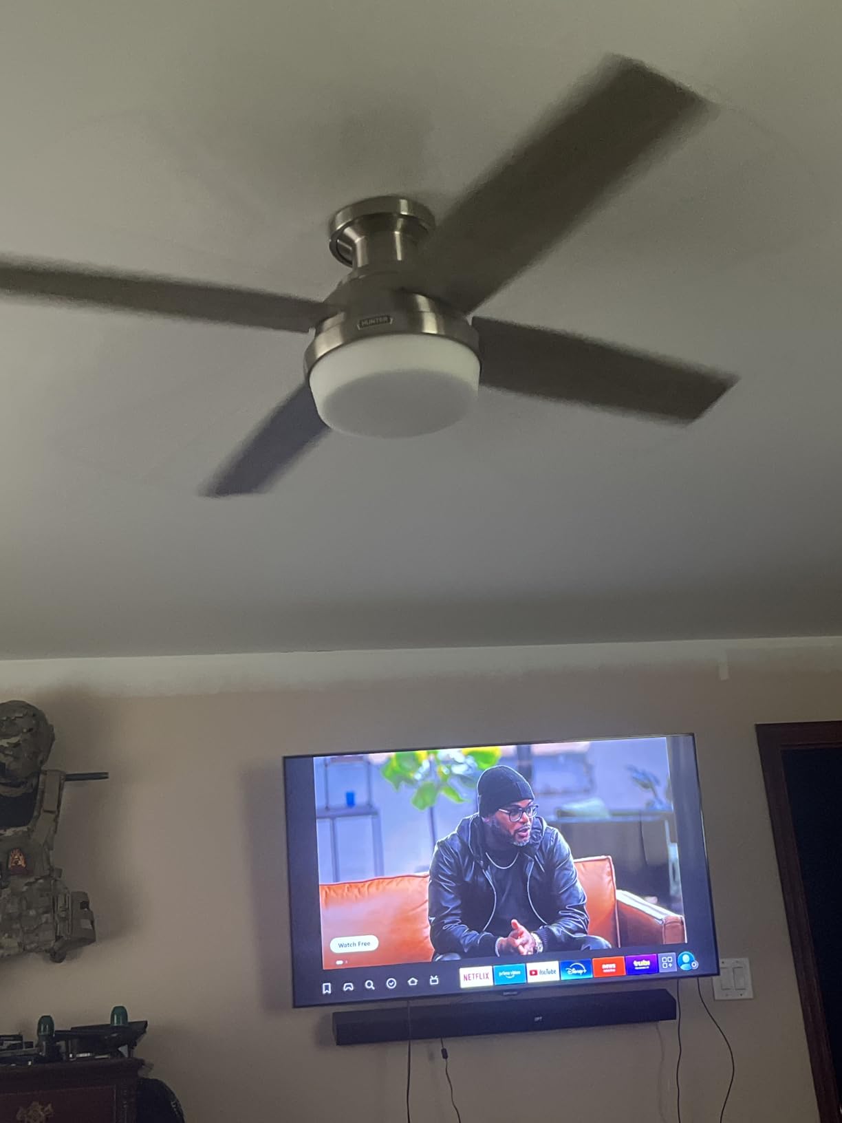 Hunter Dempsey, Indoor, Ceiling Fan, Modern, Quiet, 44 inch, Fresh White customer photo 2