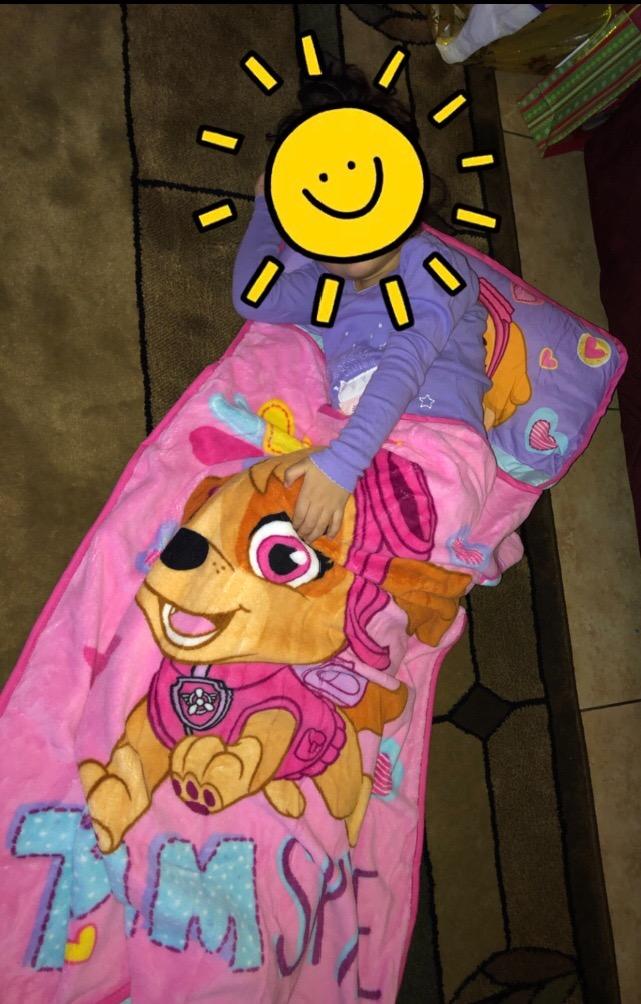 Paw Patrol Team Skye Toddler Nap-Mat Set - Includes Pillow and Plush Blanket – Great for Girls Napping During Daycare or Preschool - Fits Toddlers, Pink customer photo 2