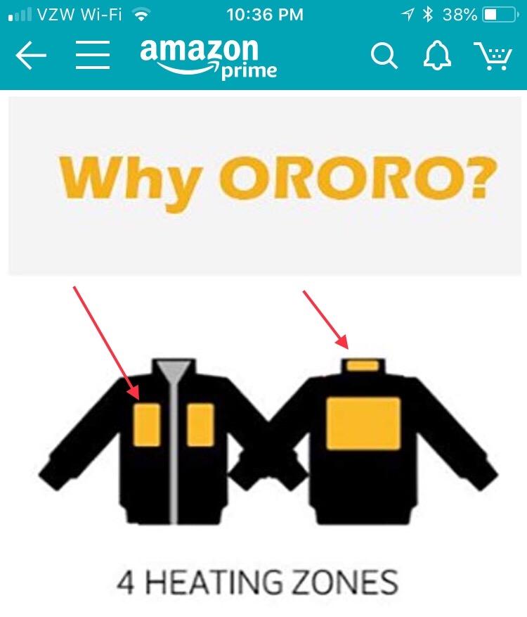 ORORO Women’s Heated Vest, 4 Heating Zones Lightweight Electric Vest customer photo 2