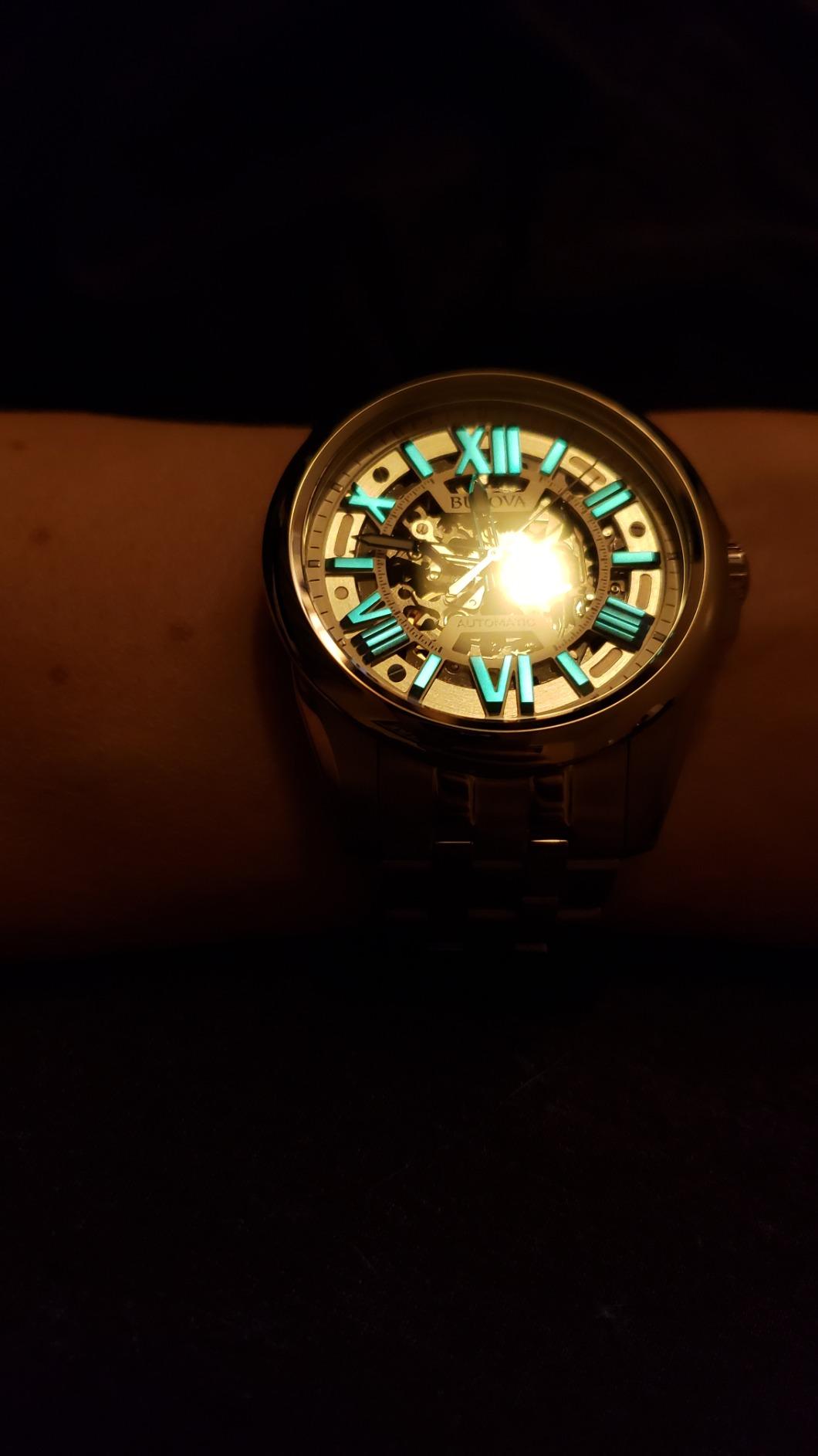 Bulova Men's Classic Sutton 3-Hand 21-Jewel Automatic Watch, 42 Hour Power Reserve, Skeleton Dial, Luminous Hands, 100M Water Resistant, 43mm customer photo 1