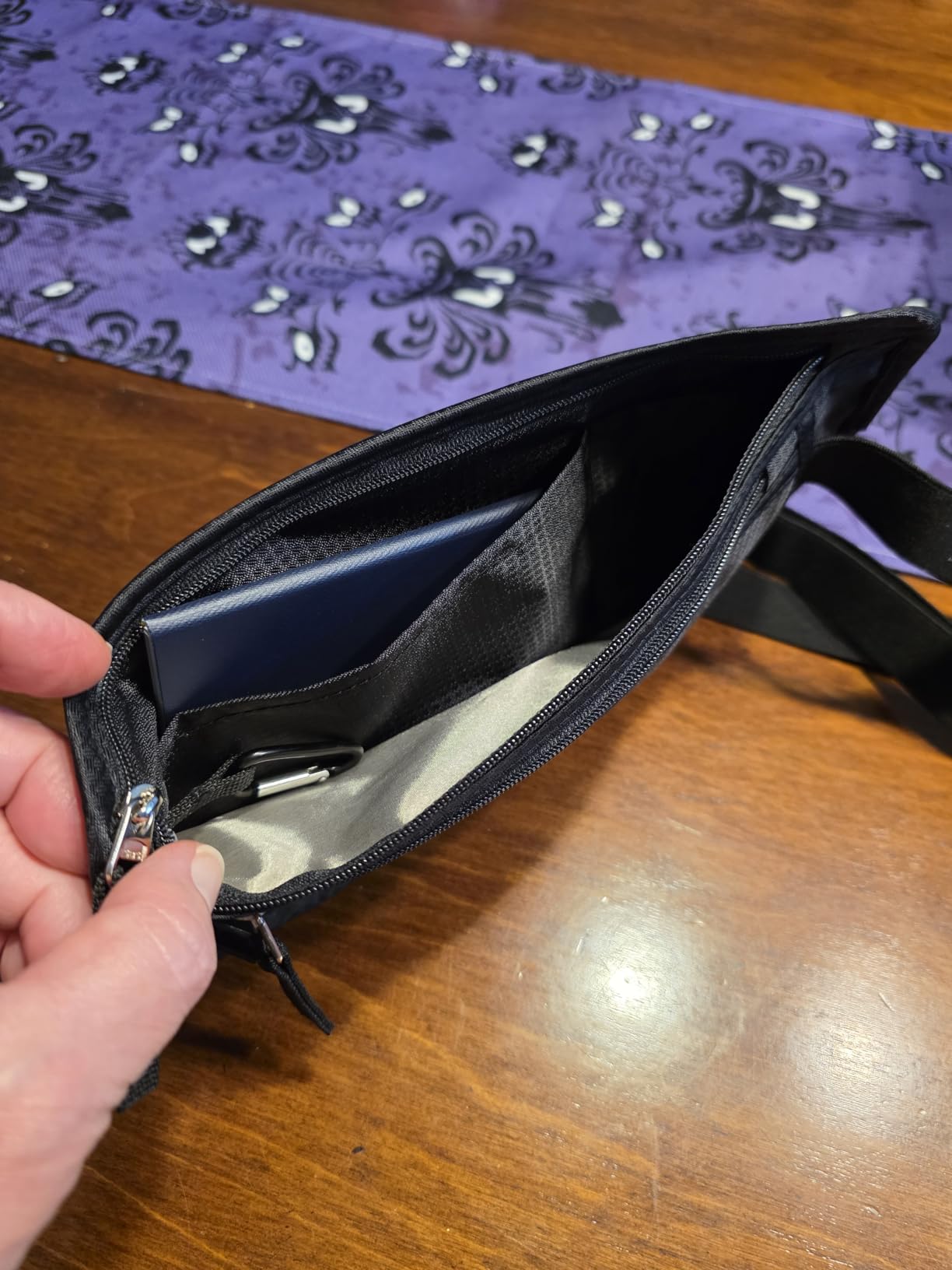 Money Belt - Passport Holder Secure Hidden Travel Wallet with RFID Blocking, Undercover Fanny Pack (Black) customer photo 1