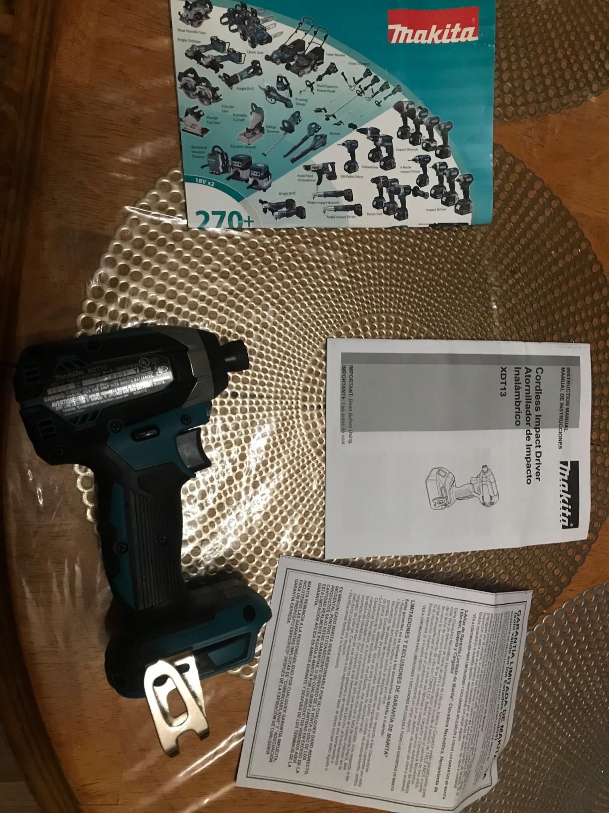 Makita XDT13Z 18V LXT Lithium-Ion Brushless Cordless Impact Driver, Tool Only, Variable Speed customer photo 2