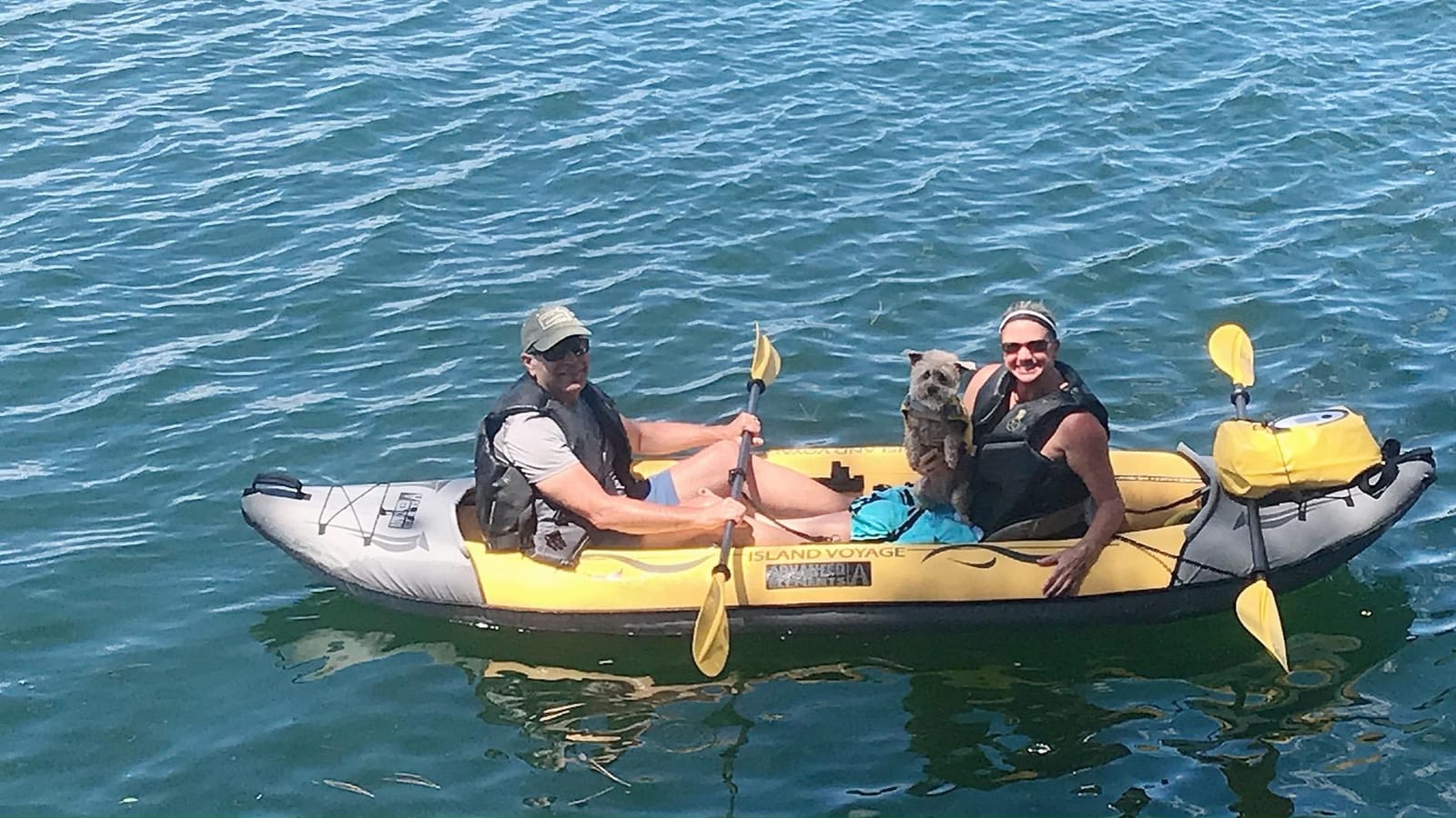 Advanced Elements - Island Voyage 2 Inflatable Kayak - Recreational Convertible Kayak - for 1 or 2 Person - 11 ft - Yellow customer photo 1