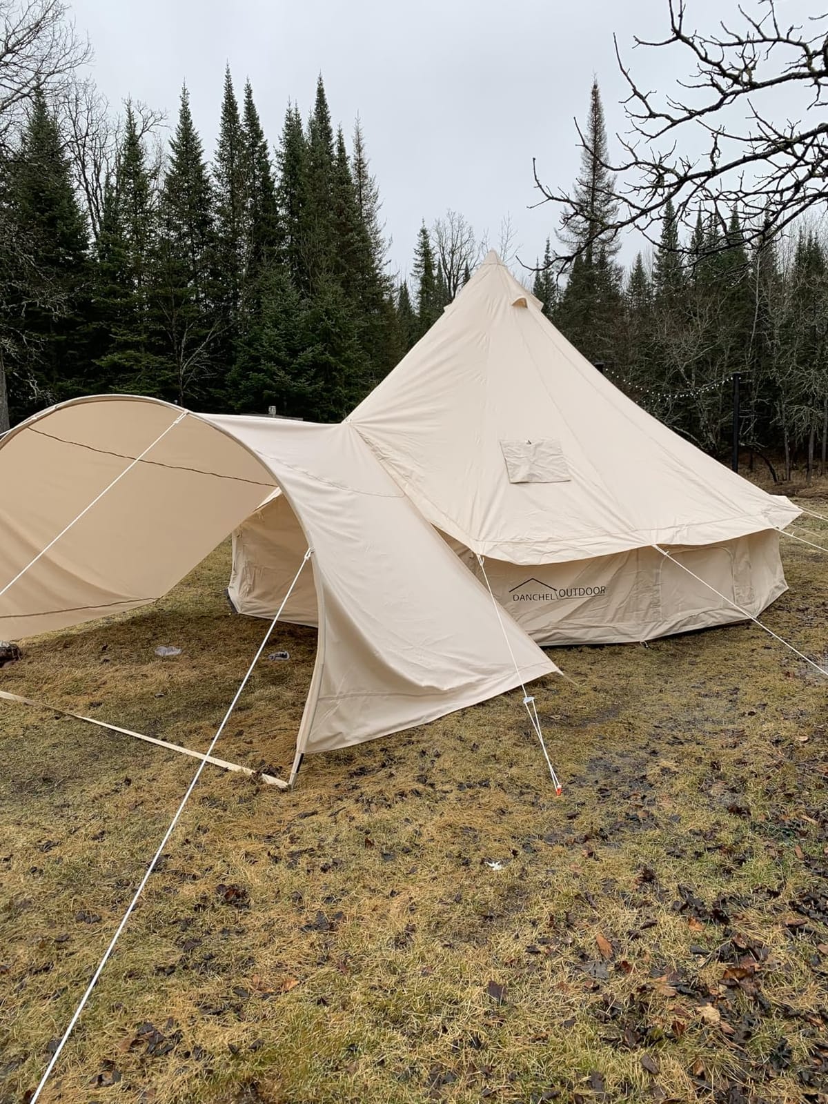 DANCHEL OUTDOOR B5PRO Canvas Bell Tent with Stove Jack 13ft/16.4ft/20ft customer photo 2