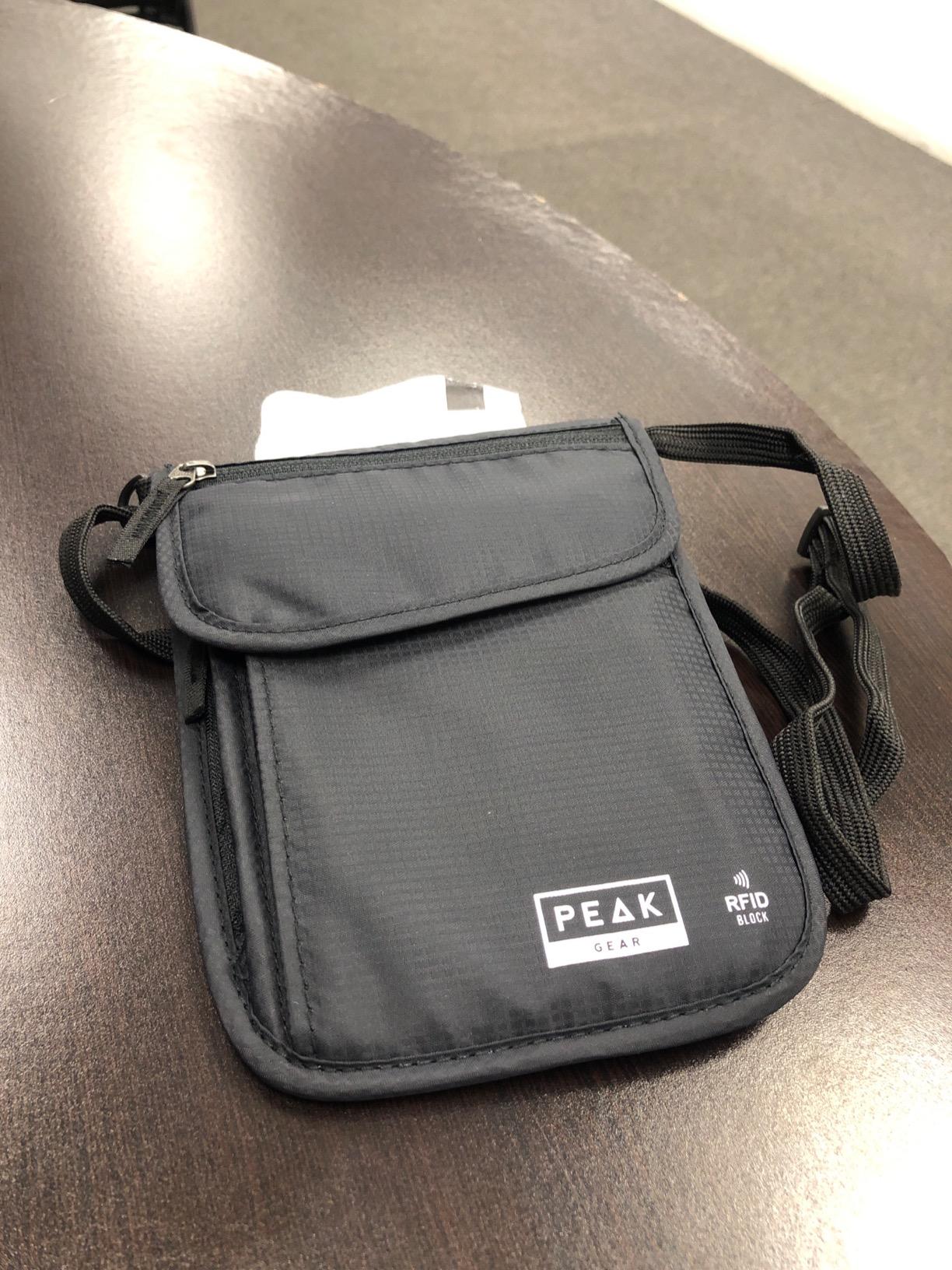 Peak Gear RFID Neck Wallet - The Original Travel Pouch with Adjustable Crossbody Strap + Theft Protection and Lost & Found Service | Black customer photo 2