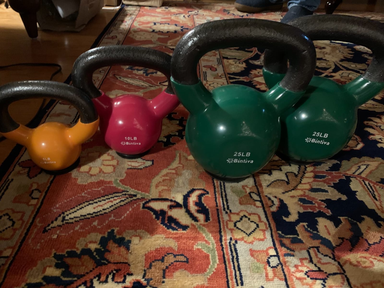 Kettlebell Sets Professional Grade - Strength Training Kettlebells for Home Workout - Cast Iron Kettle Bell Weight Sets for Men & Women with Special Protective Bottom customer photo 1