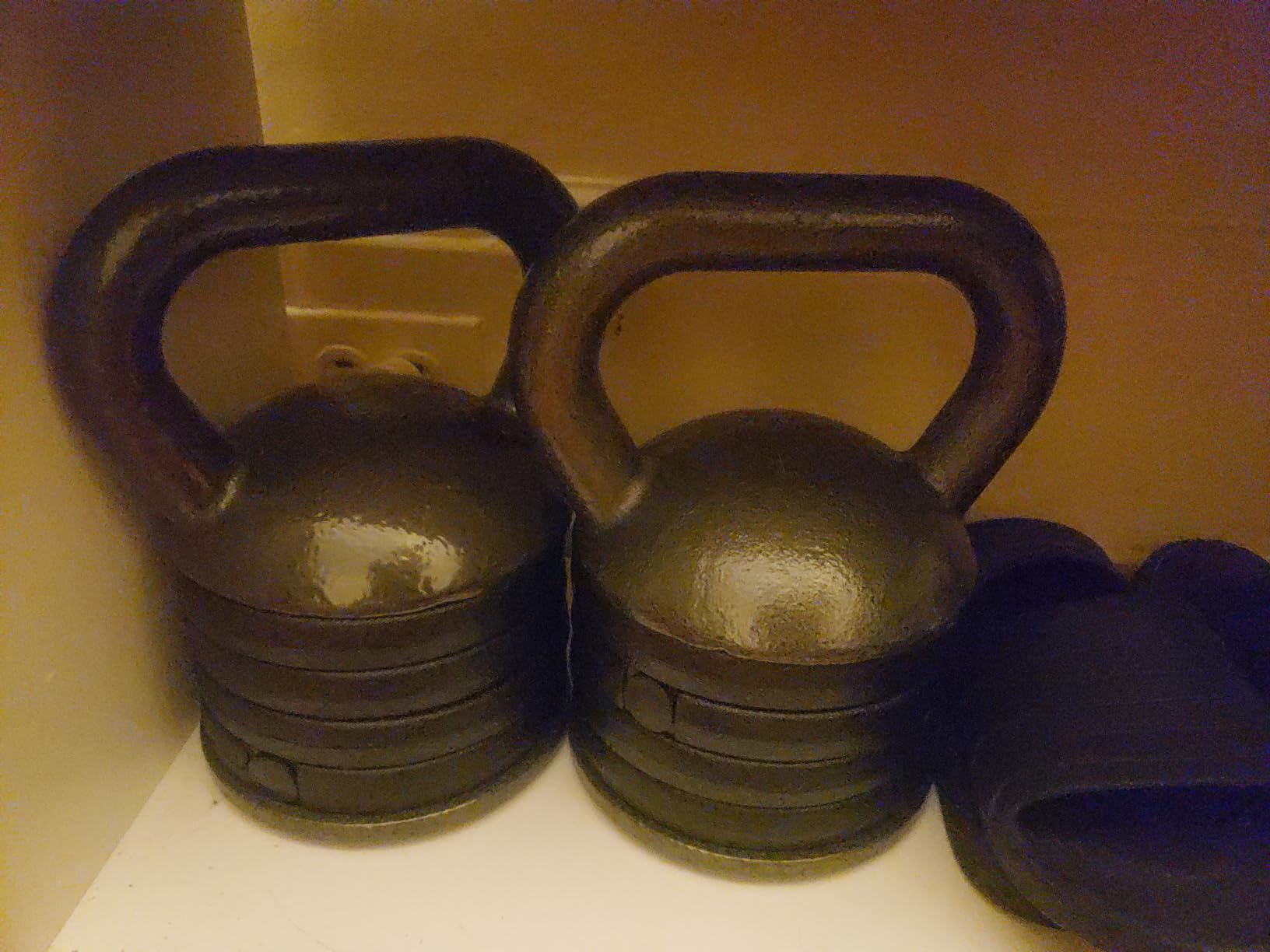 Apex 20 lb Adjustable Kettlebell Handle Loads to 50 lbs 1 Inch Plates Only customer photo 1