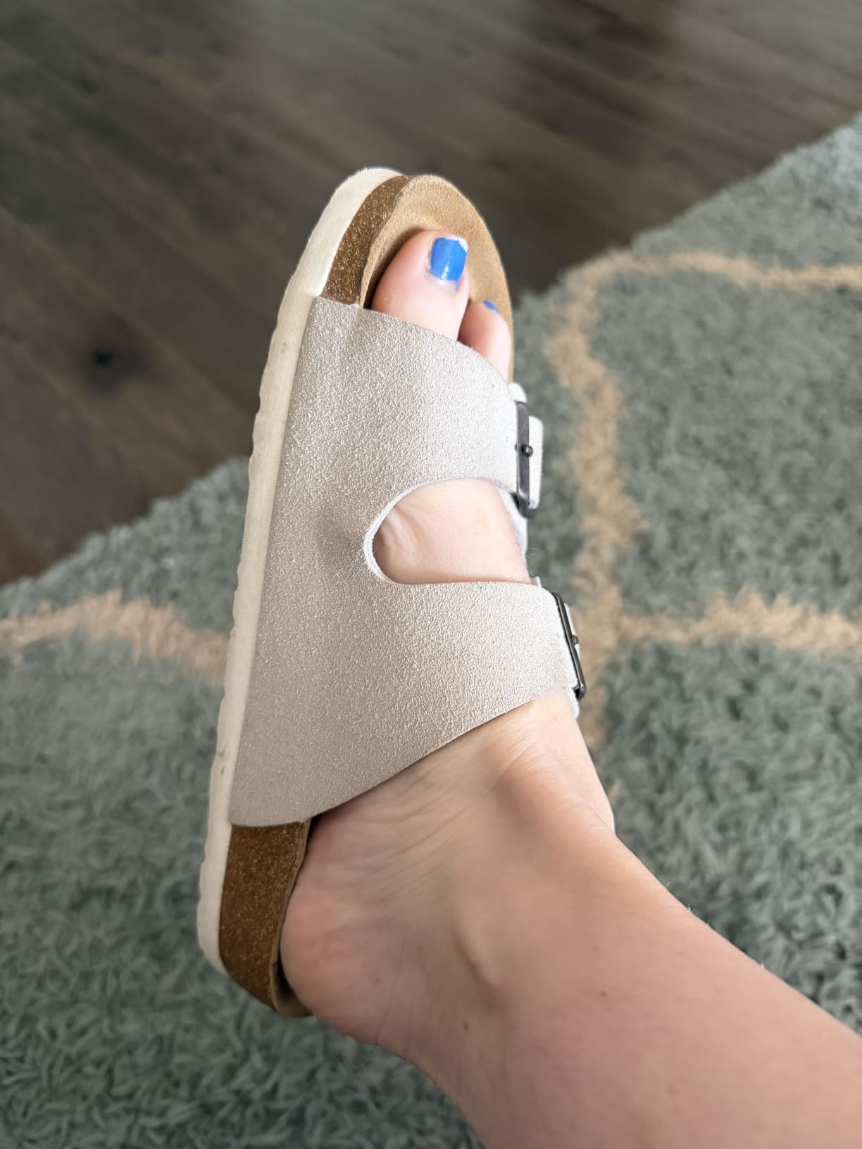CUSHIONAIRE Lane Cork Slide Women's Sandals, Comfortable Sandals for Women customer photo 2