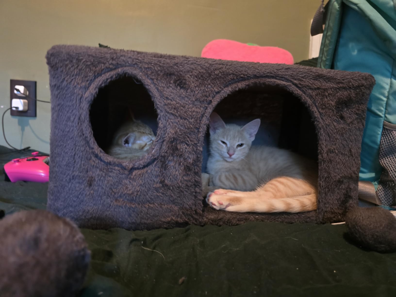 Yaheetech 54in Cat Tree Tower, 2 Caves, Kitten-Ear Perch & Scratching Posts customer photo 2