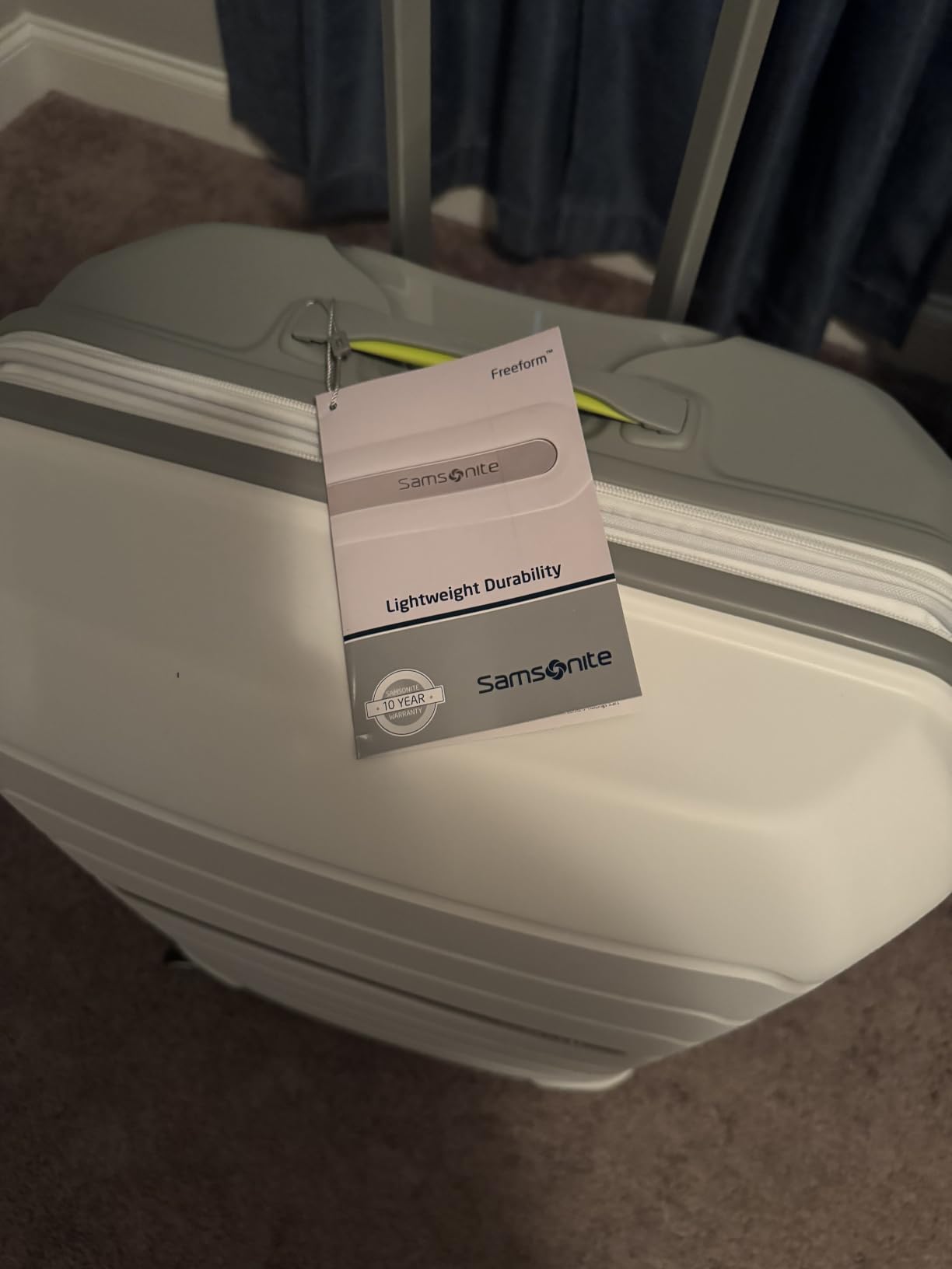 Samsonite Freeform Hardside Carry-On Luggage with Spinner Wheels - Hardshell Suitcase - TSA, Airline-Approved - Expandable Hard Shell, Smooth Rolling Wheels for Lightweight Travel - Navy customer photo 1