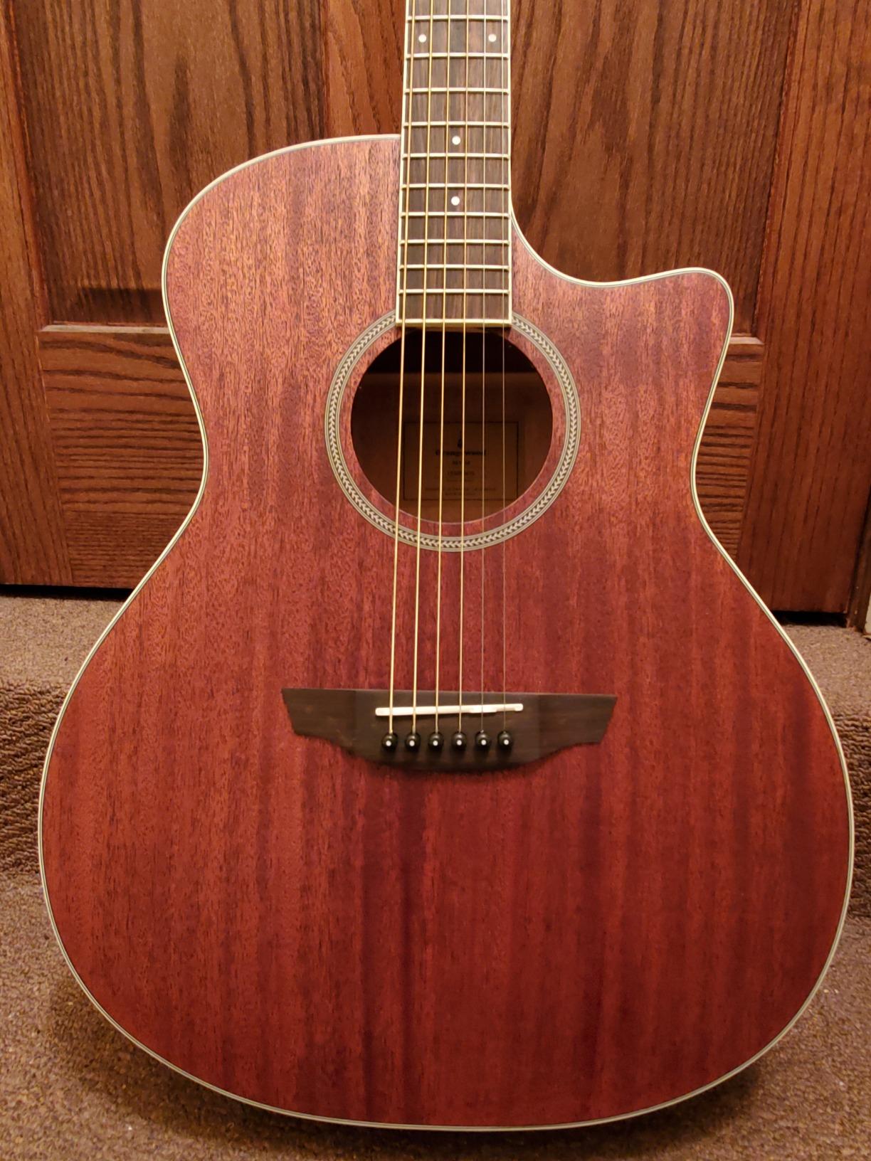 Orangewood Rey Cutaway Style Acoustic Guitar with Mahogany Top customer photo 1