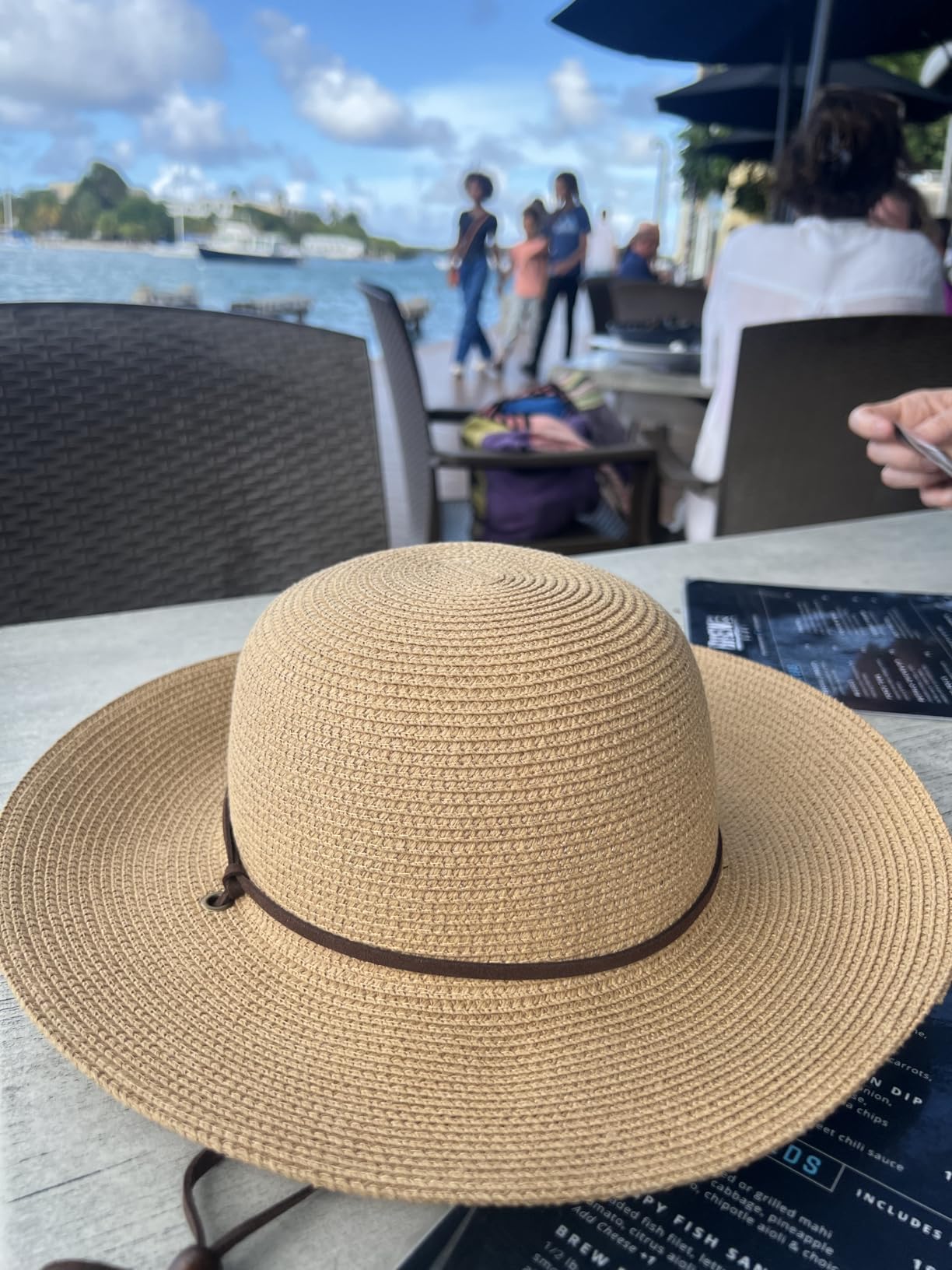 FURTALK Womens Wide Brim Sun Hat with Wind Lanyard UPF Summer Straw Sun Hats for Women customer photo 2