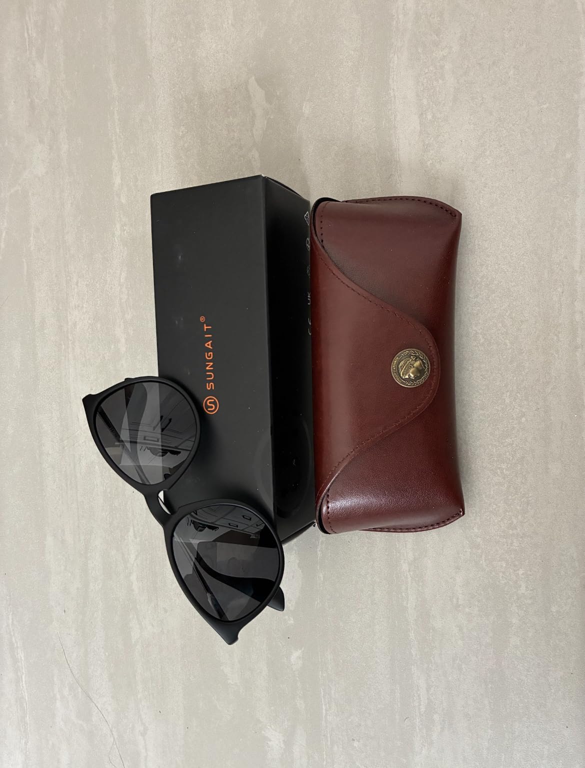 SUNGAIT Premium Vintage Round Sunglasses for Women Men Classic Retro Style customer photo 2