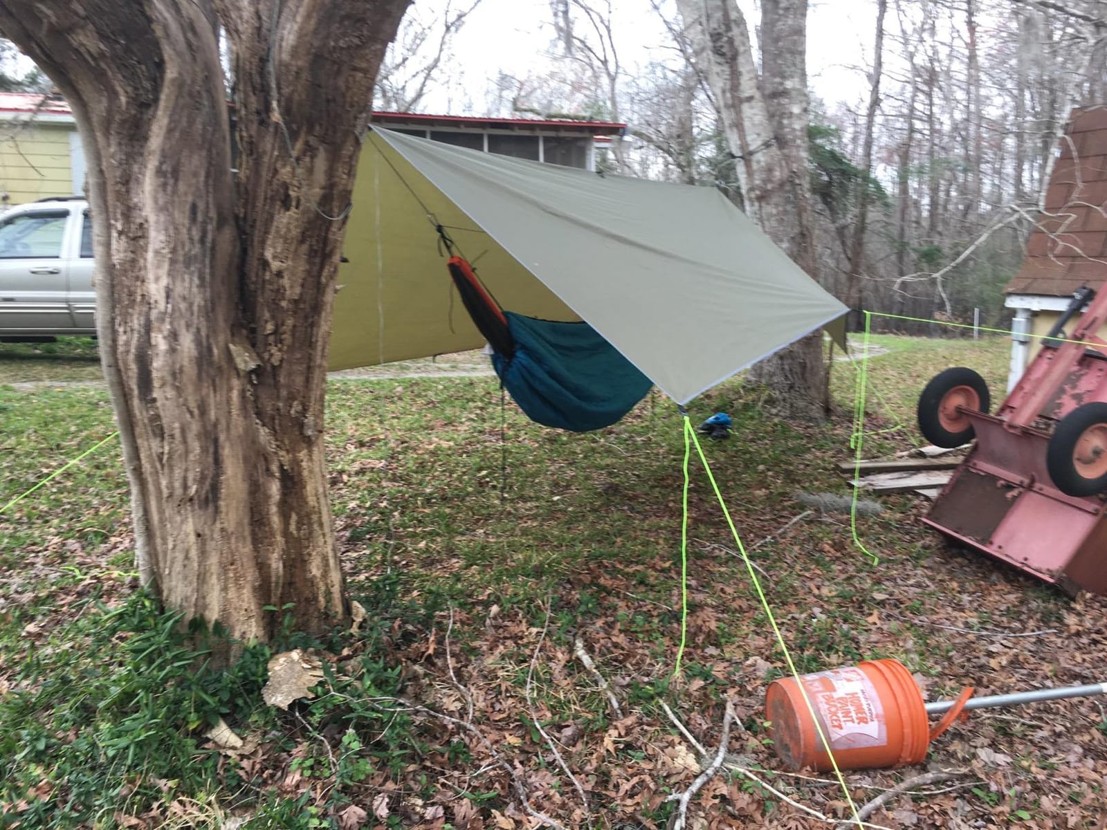 Gold Armour Rainfly Tarp Hammock, Premium 14.7ft/12ft/10ft/8ft Rain Fly Cover, Waterproof Ultralight Camping Shelter Canopy, Survival Equipment Gear Camping Tent Accessories (OD Green 12ft x 10ft) customer photo 1