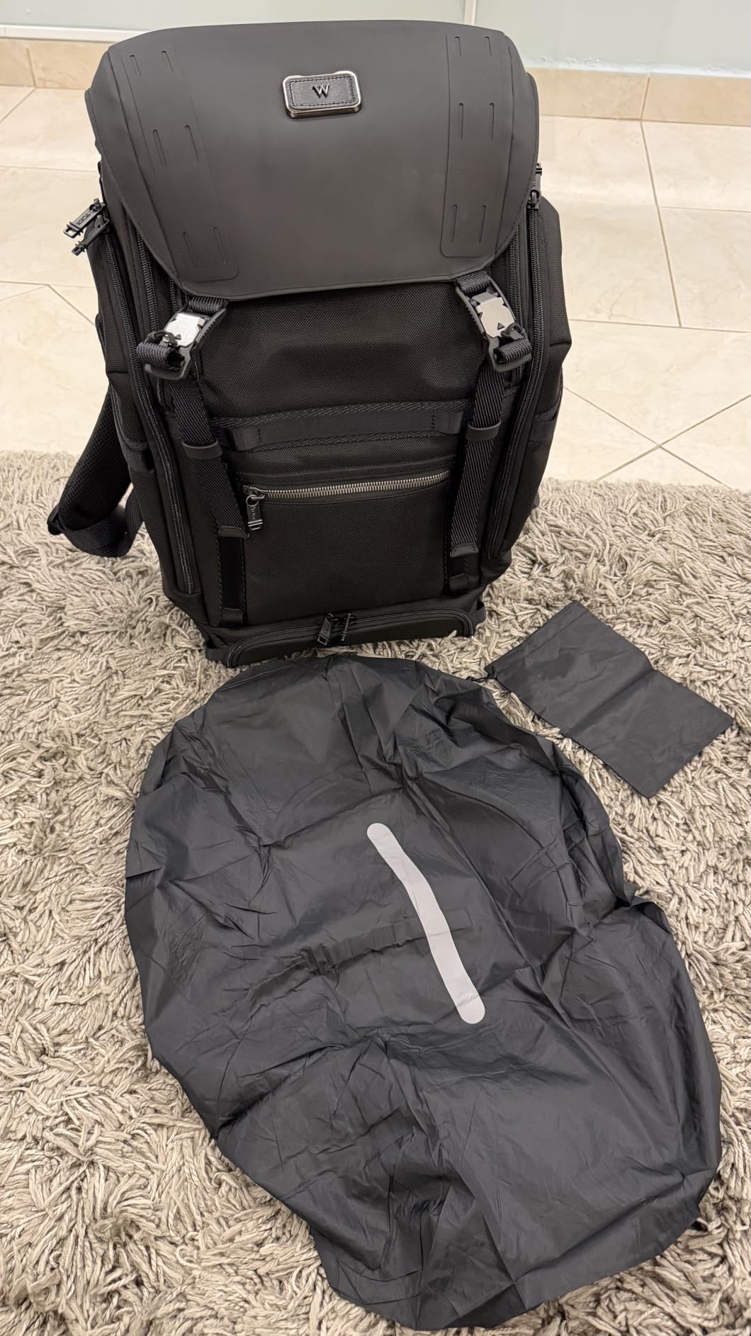 LAMA 2 Pack Waterproof Rain Cover for Backpack, Reflective Rainproof Protector for Anti-Dust and Anti-Theft,M Size (for 30L-40L Backpack), 2 Pcs Black customer photo 1