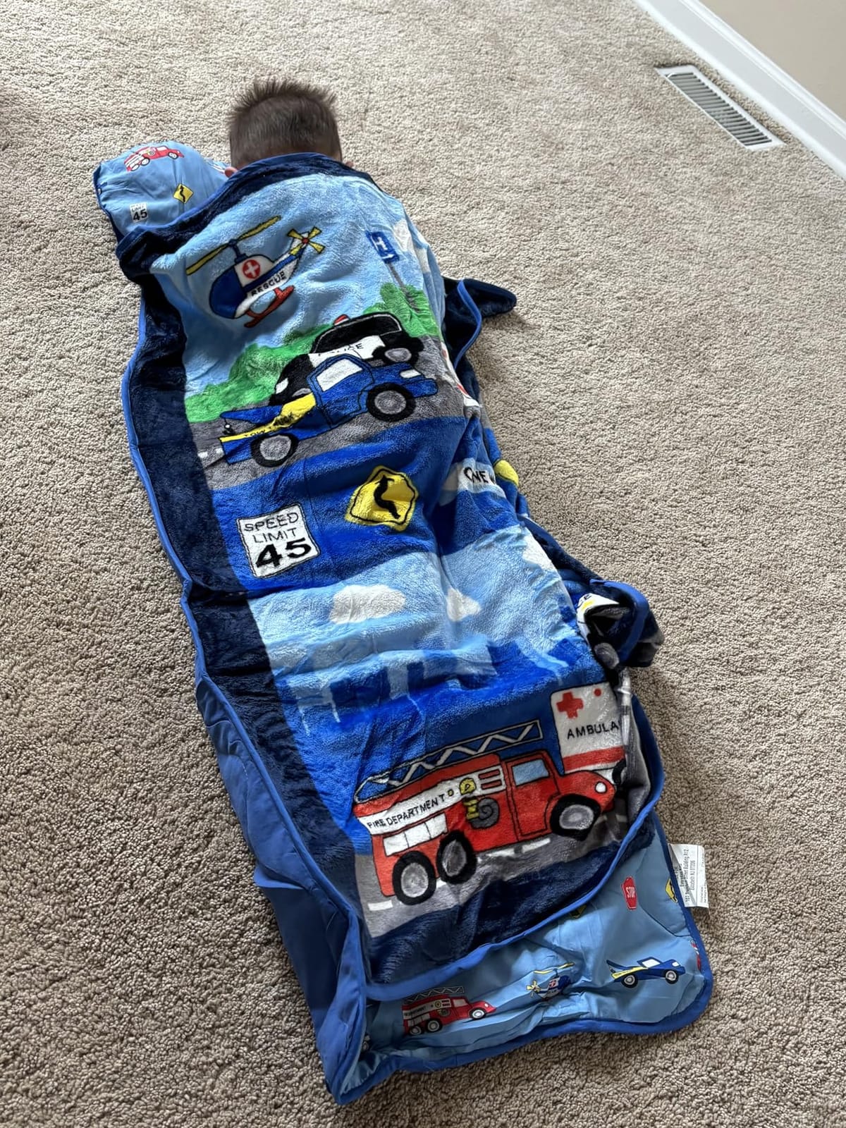 EVERYDAY KIDS Toddler Nap Mat with Removable Pillow -Underwater Mermaids- Carry Handle with Fastening Straps Closure, Rollup Design, Soft Microfiber for Preschool, Daycare Sleeping Bag, Ages 2-6 years customer photo 2